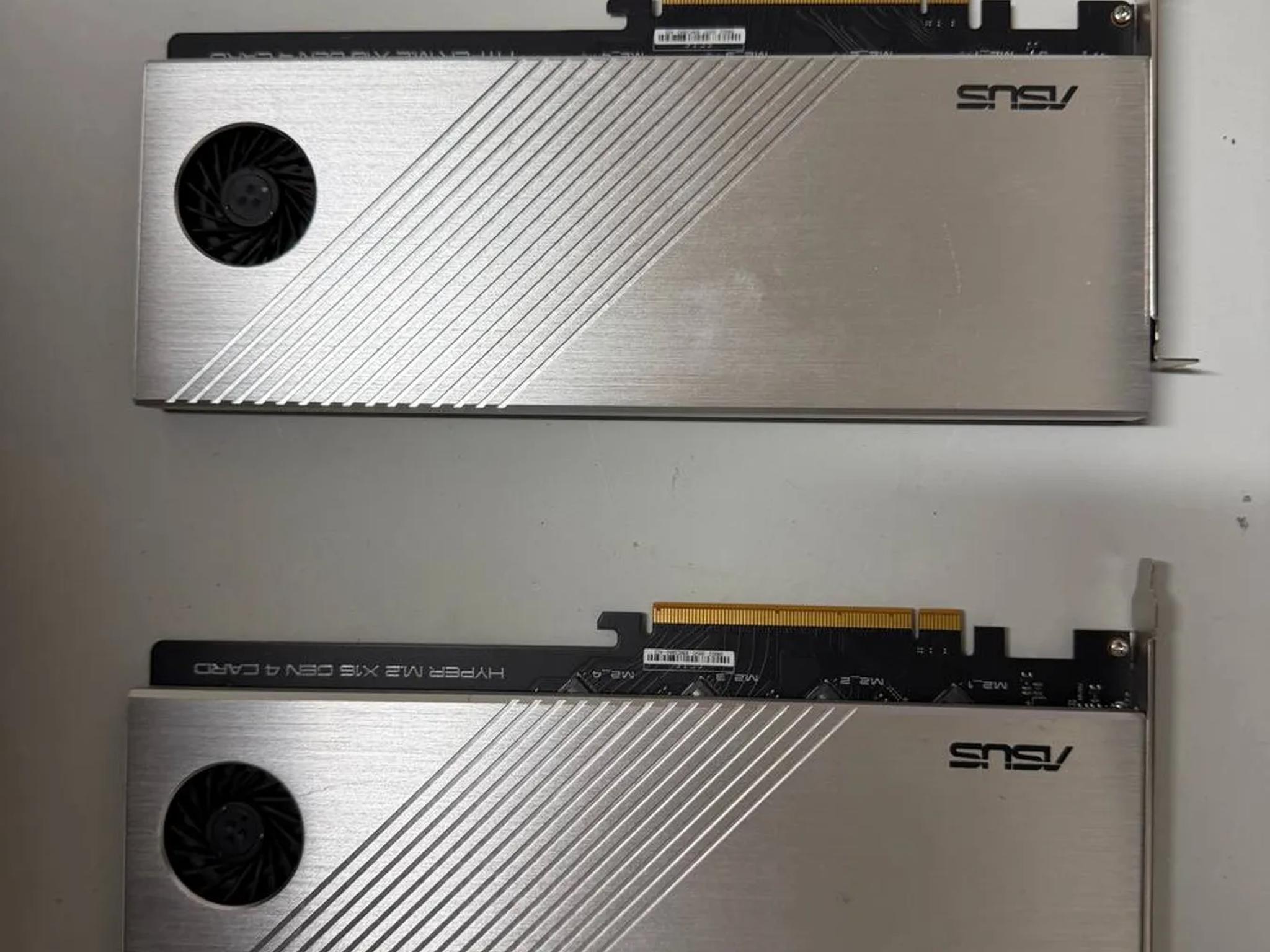 2× ASUS Hyper M.2 x16 Gen 4 Cards