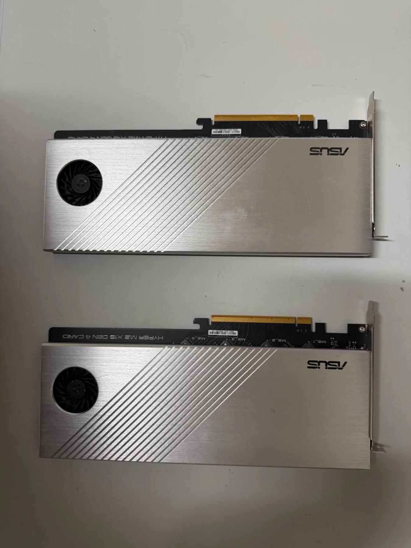 2× ASUS Hyper M.2 x16 Gen 4 Cards