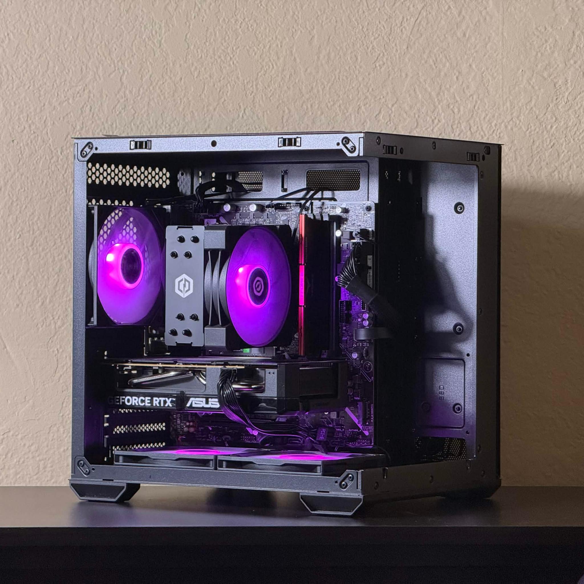 FREE SHIPPING 🖤🌈 Black RGB Gaming PC | RTX 5060 | Intel Core i5-14400F | 1TB NVME SSD | 16 GB DDR5