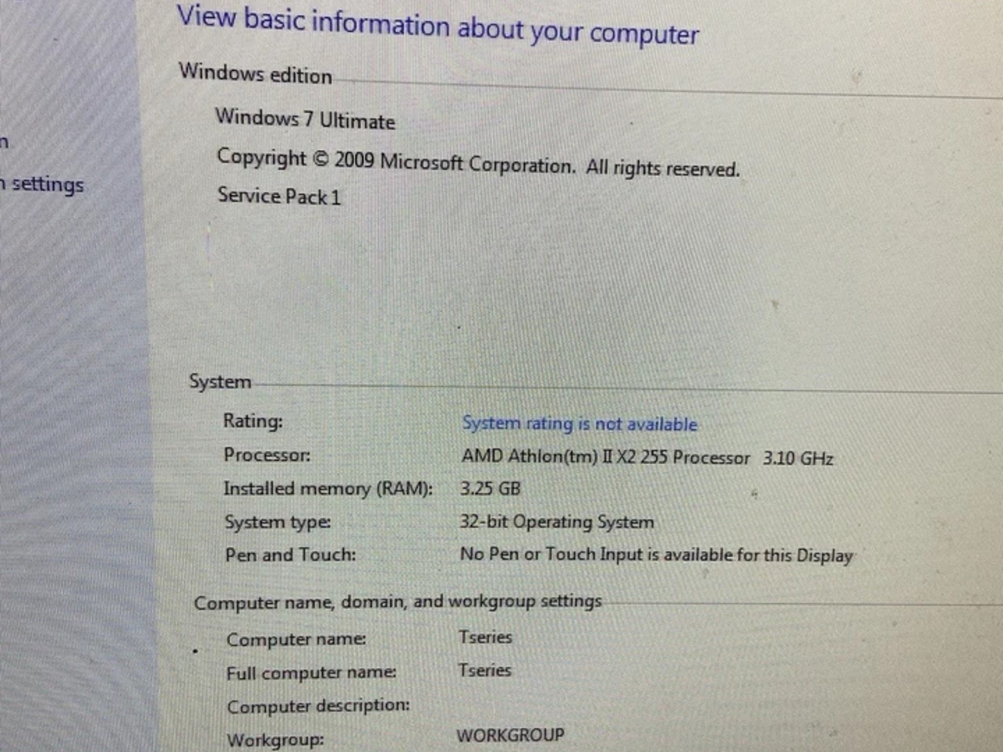 T-Series Retro Gaming PC AMD Athlon II X2 255 3.10GHz 8GB Ram 465GB HDD Window 7