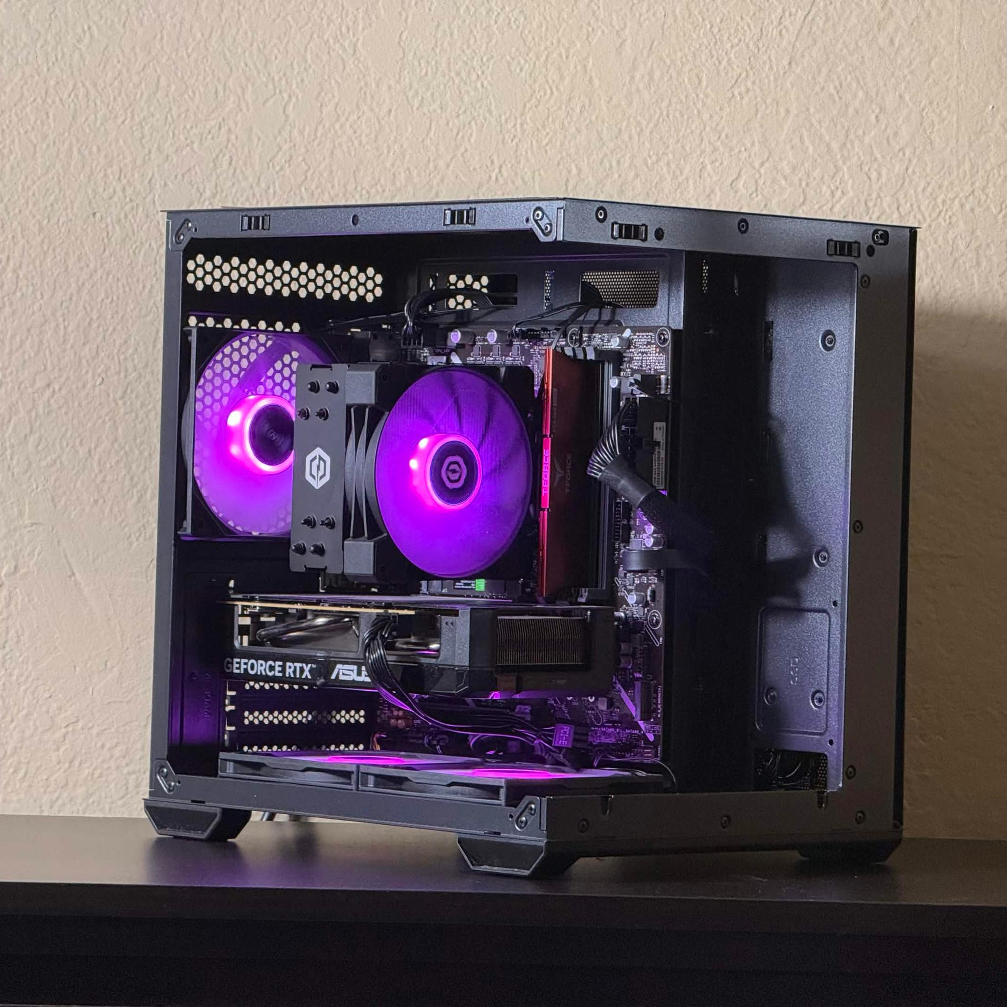 FREE SHIPPING 🖤🌈 Black RGB Gaming PC | RTX 5060 | Intel Core i5-14400F | 1TB NVME SSD | 16 GB DDR5