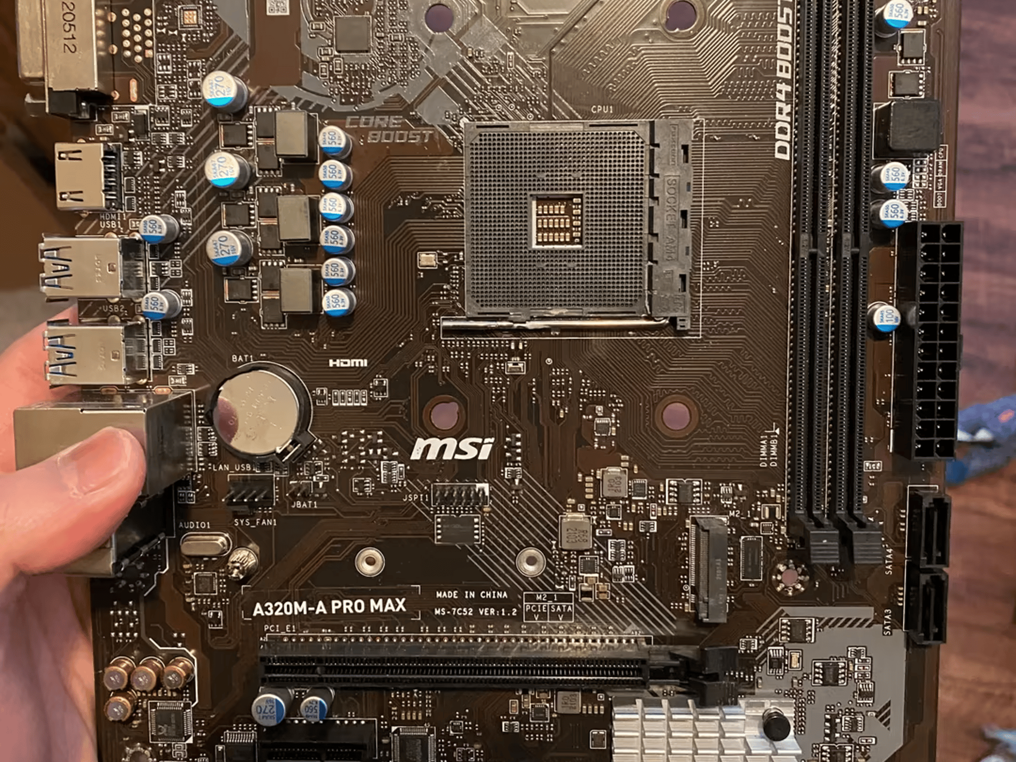 MSI A320m-A AM4 Motherboard