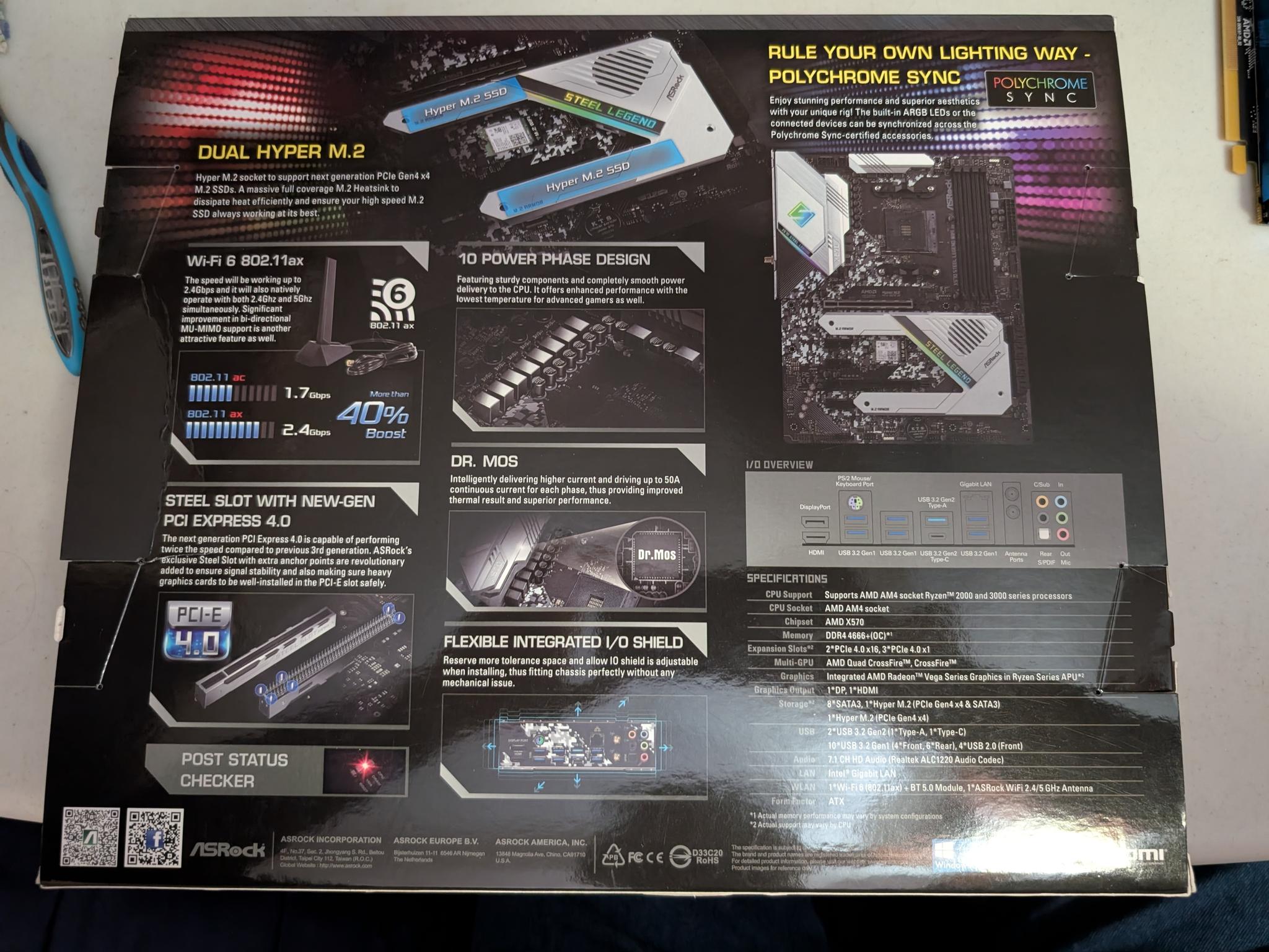[Used] ASRock X570 Steel Legend WiFi ax Motherboard