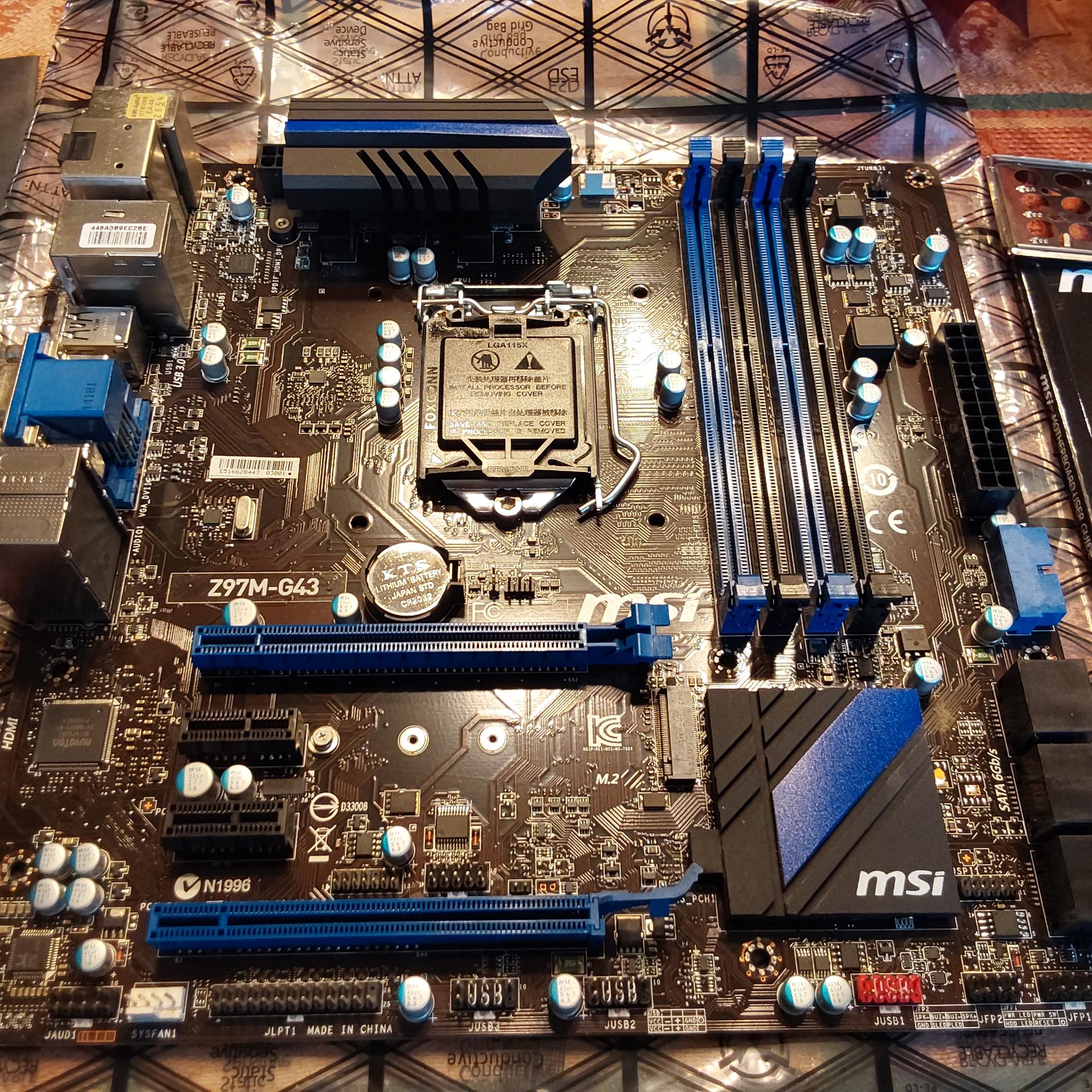 Working Combo! MSI Z97M + Intel Pentium 20th Anniv. Edition G3258 + Noctua NHL9i Cooler + 16GB DDR3