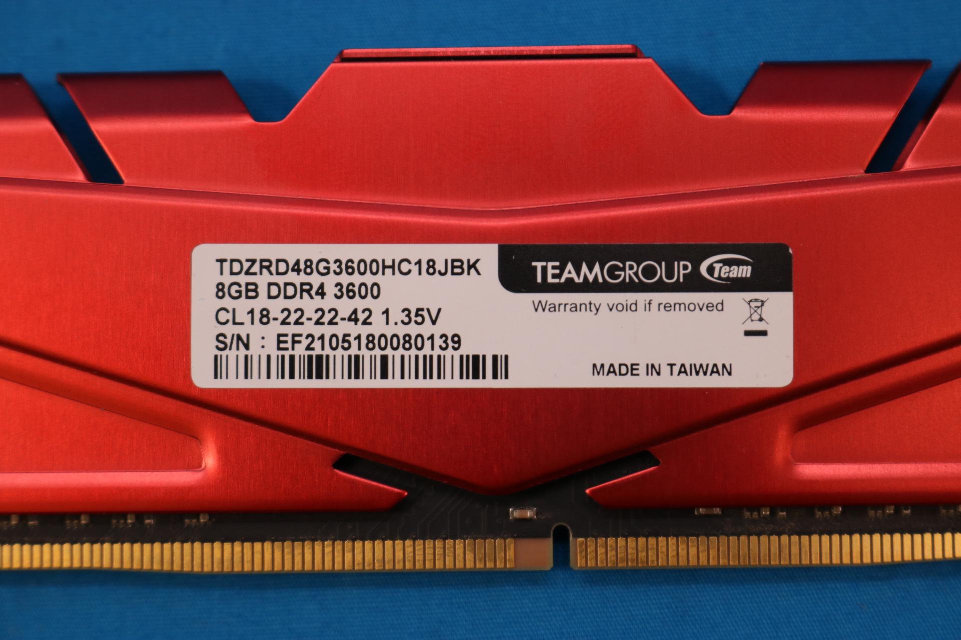 2x8GB DDR4 3600Mhz TeamGroup TDZRD48G3600HC18JBK - 4119674137