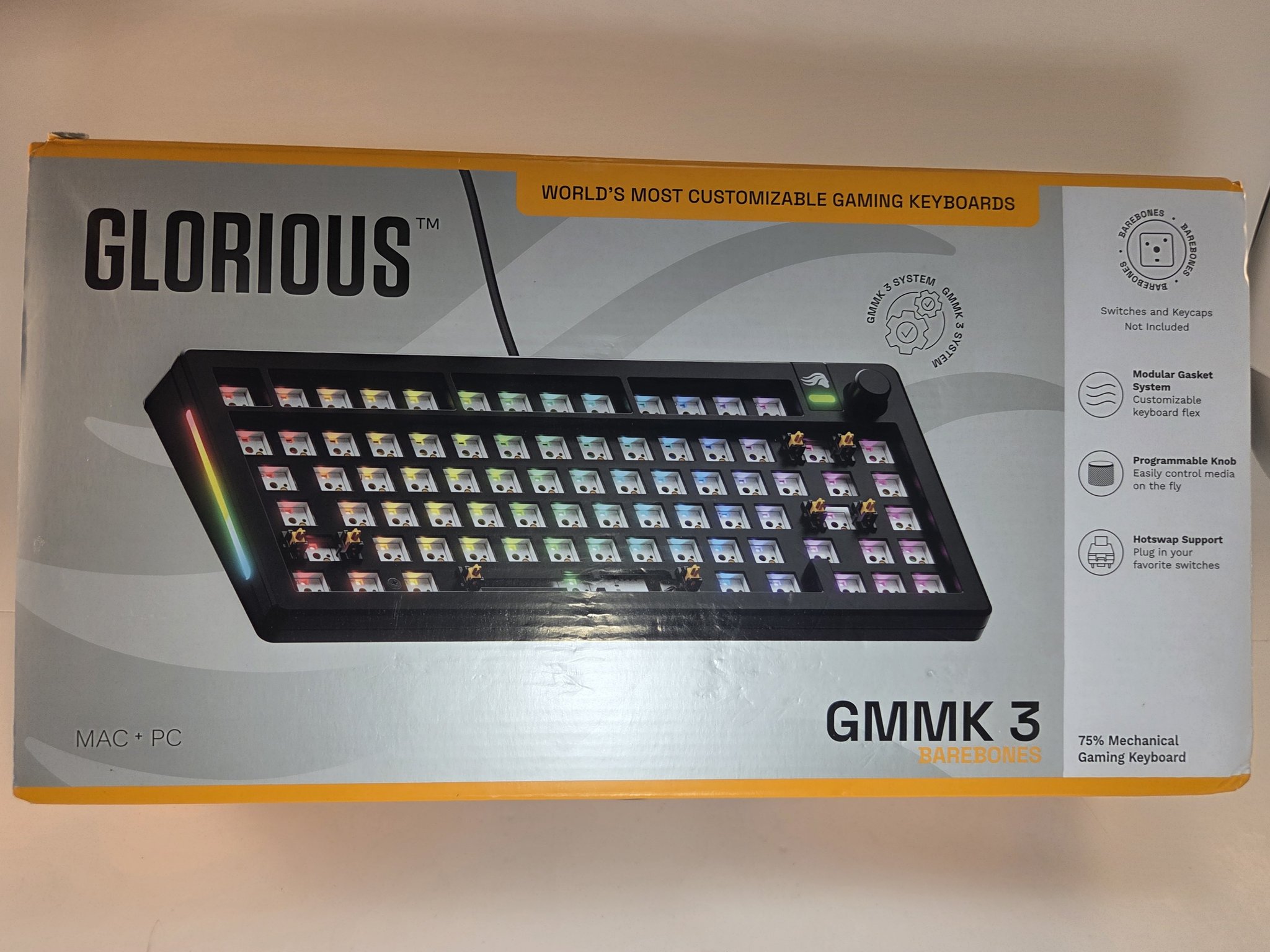 Glorious GMMK 3 75% Layout BareBones Kit w/ RGB13