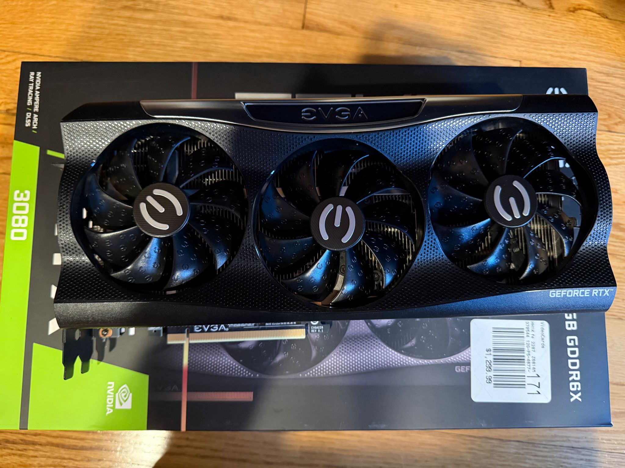 Like new EVGA 3080 FTW3 Ultra 12gb w/ original box and packaging