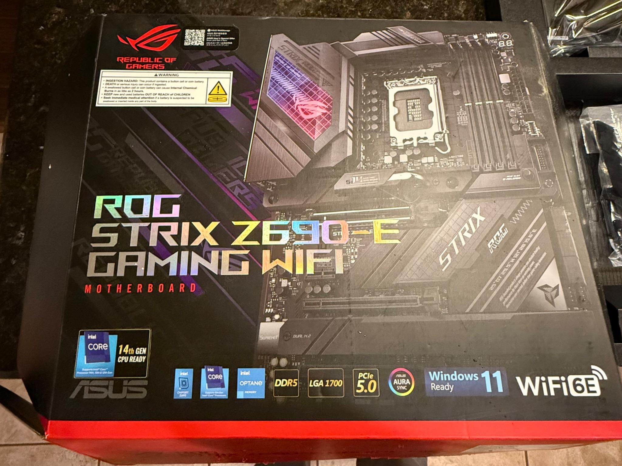 INTEL I9 12900K/ASUS Z690 E GAMING WIFI BUNDLE