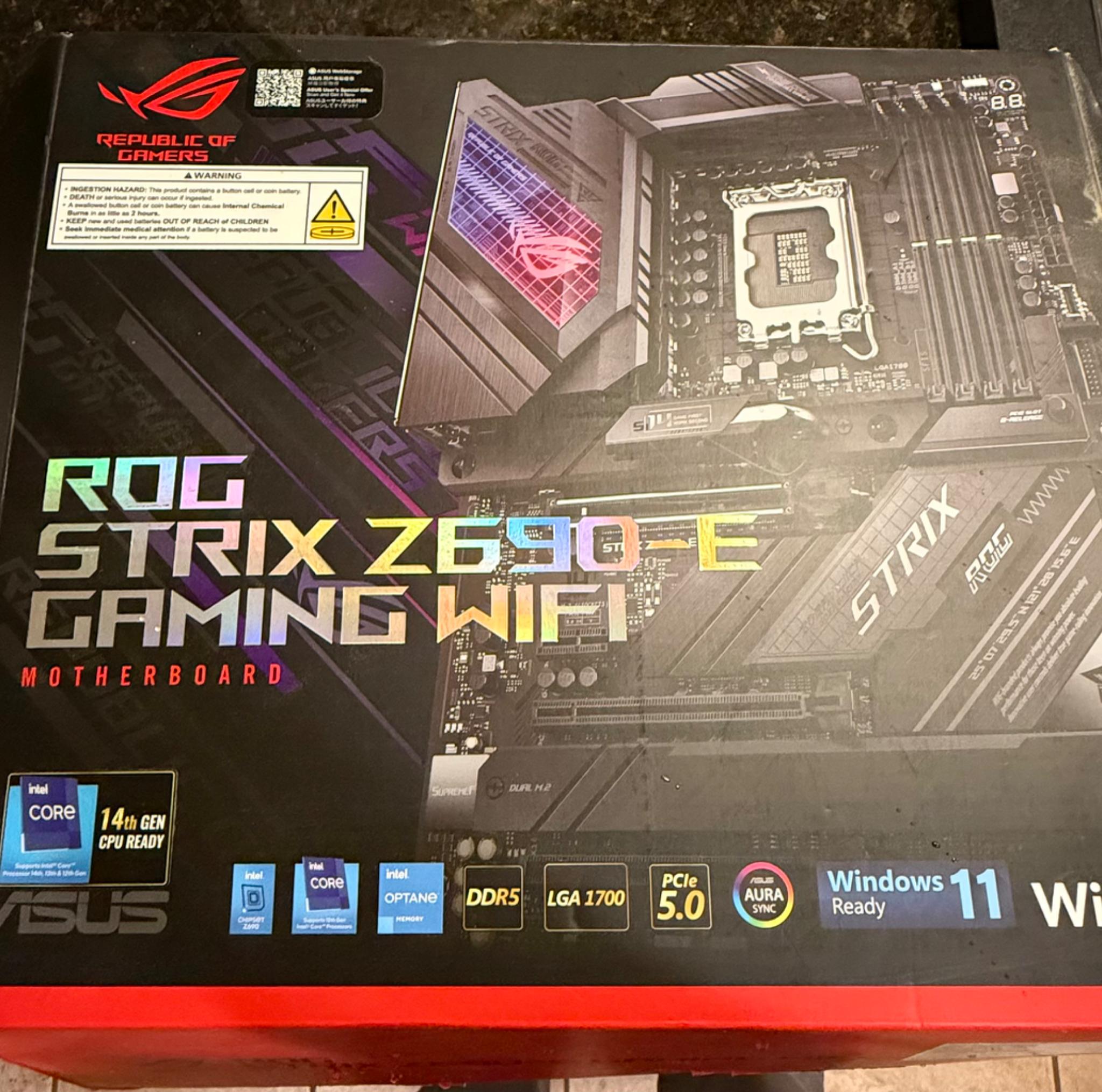 INTEL I9 12900K/ASUS Z690 E GAMING WIFI BUNDLE