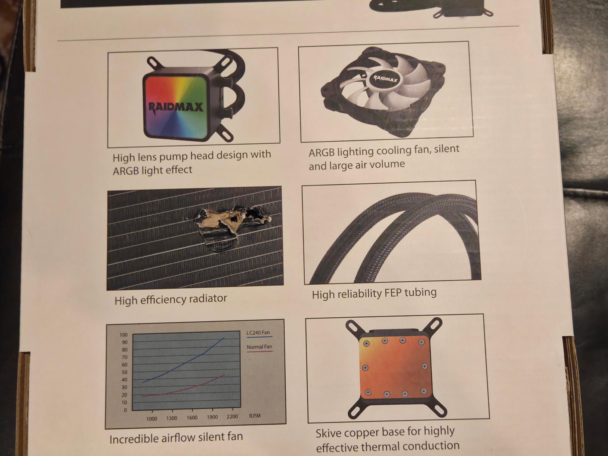 RAIDMAX TORNADO LC240 AIO COOLER! ARGB 240MM AIO CPU COOLER!