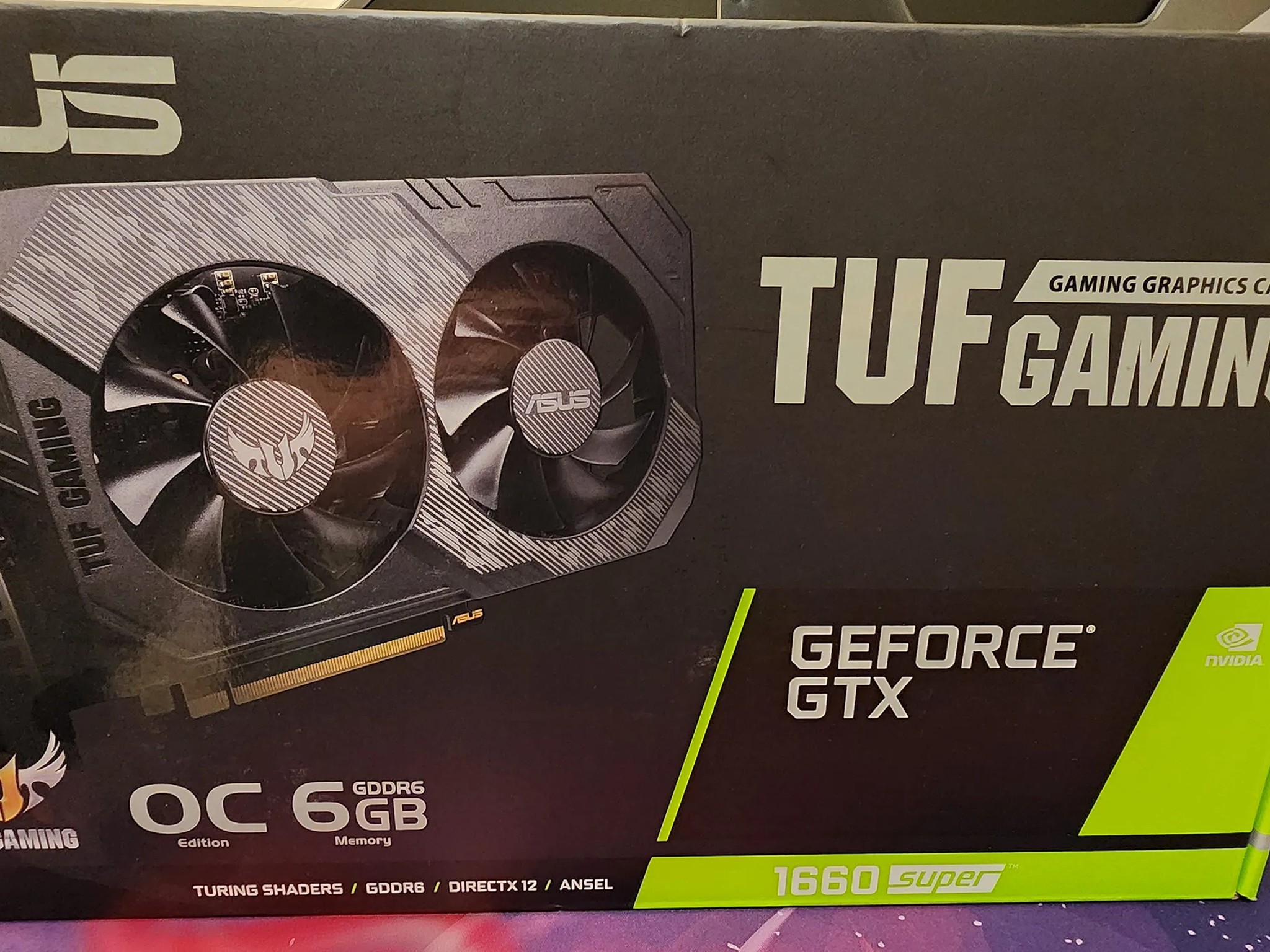 For Sale Used Asus Tuff Nvidia 1660 Super 6 GB