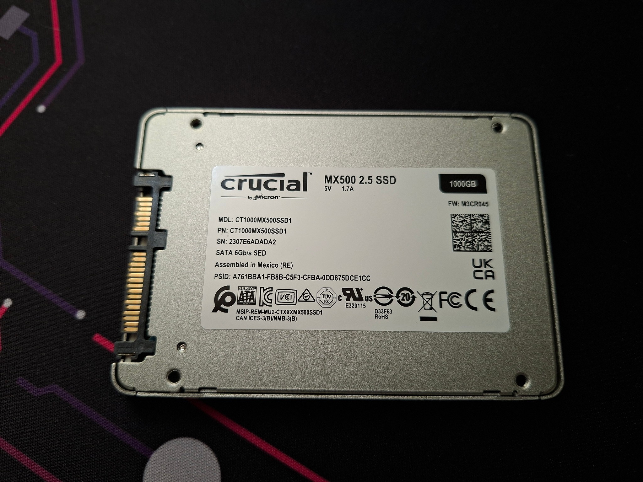 Crucial MX500 1TB SATA SSD