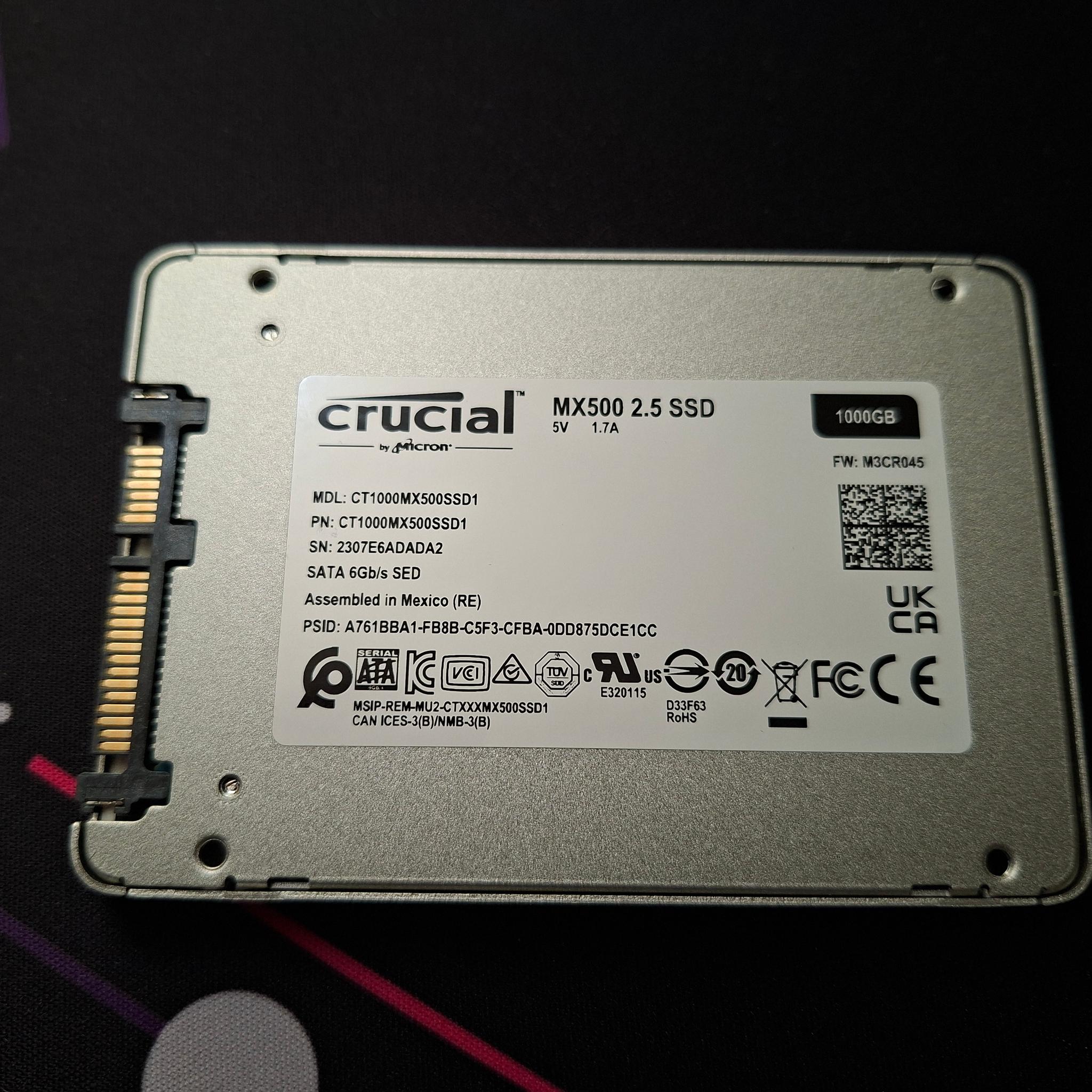 Crucial MX500 1TB SATA SSD