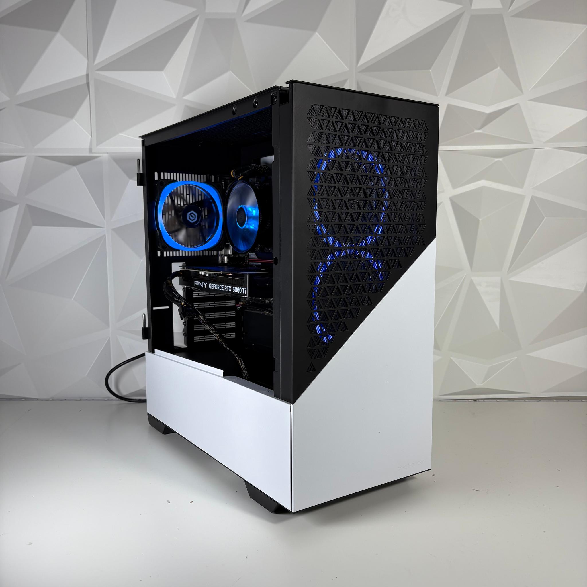 Clean White Gaming PC - Nvidia RTX 5060 Ti 16GB, AMD Ryzen 5 7600, 16GB DDR5, 1TB SSD