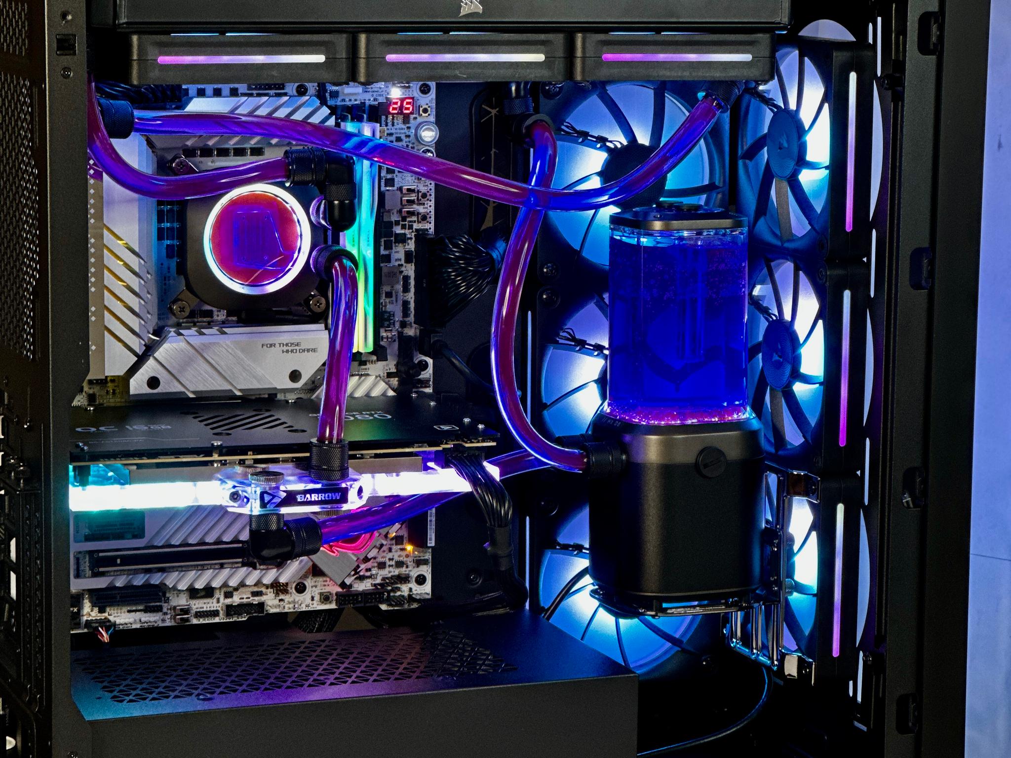 gaming PC water cooled GPU + CPU RTX 5080 | i9-14900KS changed to hard tubing photos will be updated