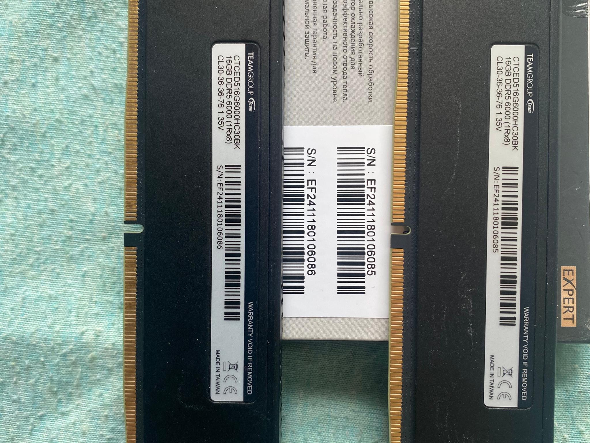 32GB (2x16GB) DDR5 6000 CL30 T-Create RAM Kit