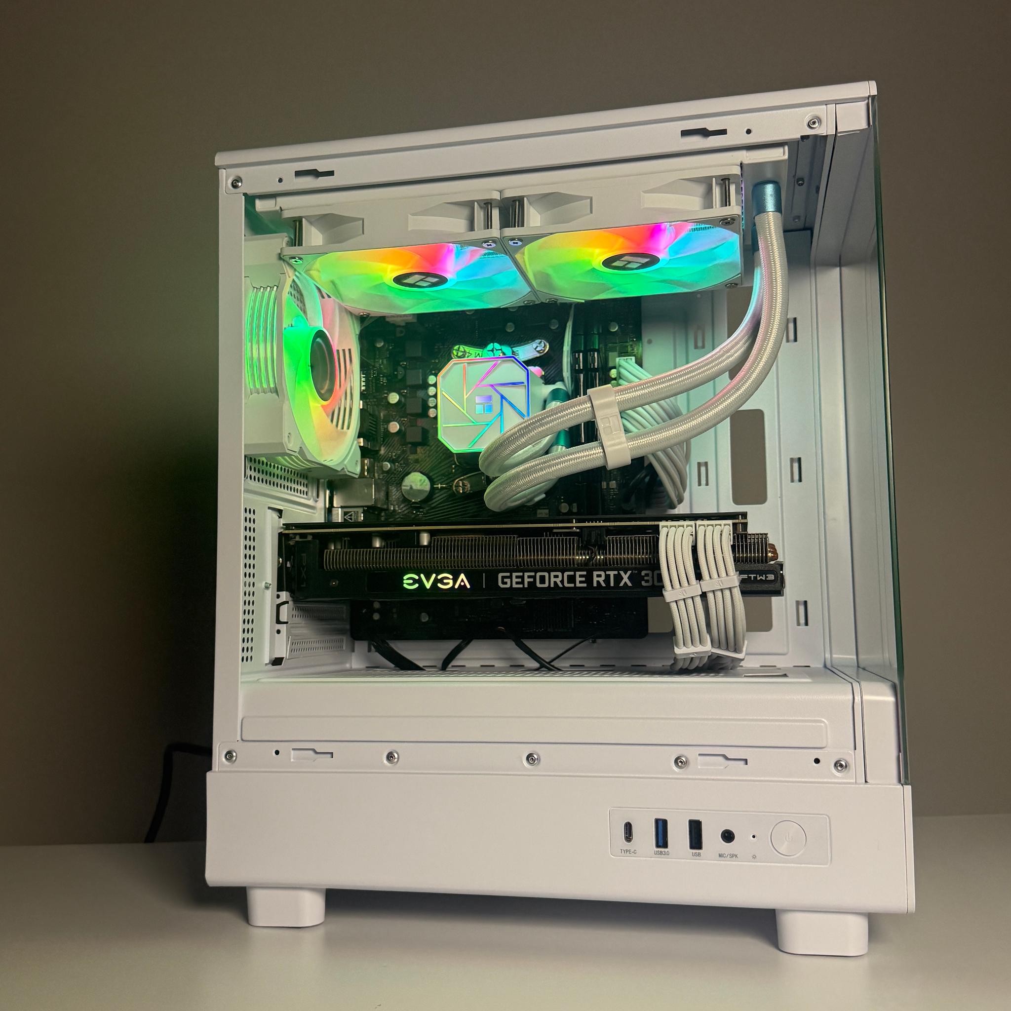 1080p High FPS White Gaming Computer| WiFi and Bluetooth
