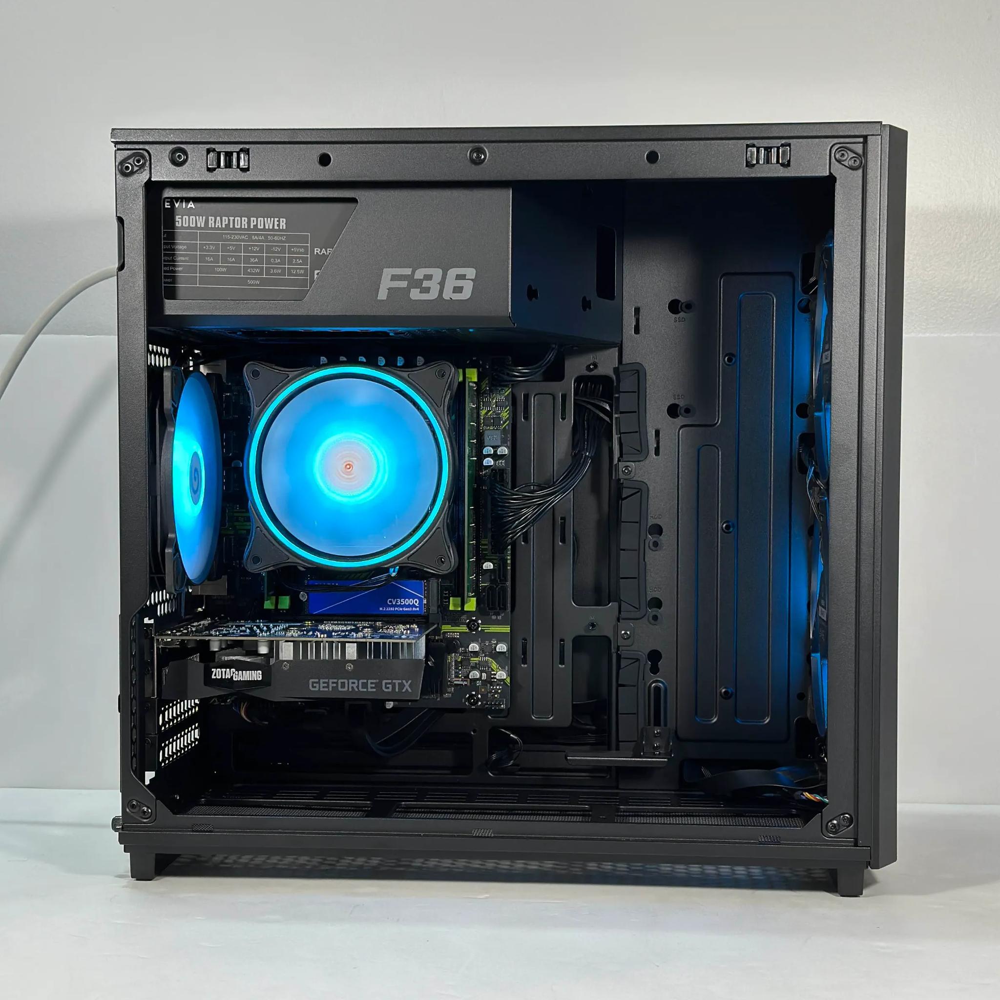 Intel i7 6 Core | GeForce GTX 1650 | 16GB RAM | 512GB SSD | WIFI | 1080p Black Gaming PC