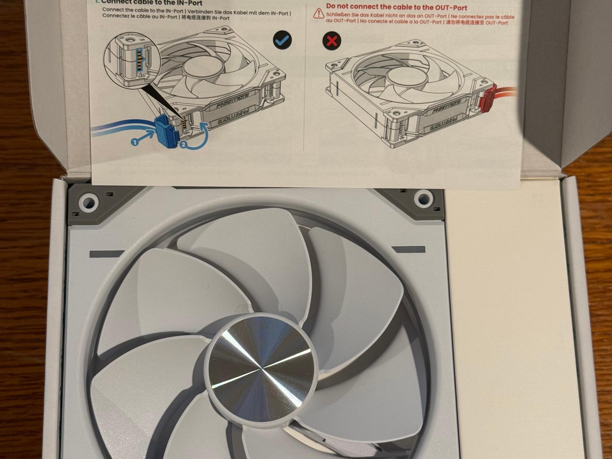 Phanteks D30-140 DRGB PWM FAN 3pack, Reverse Airflow Model - Quantity: 6