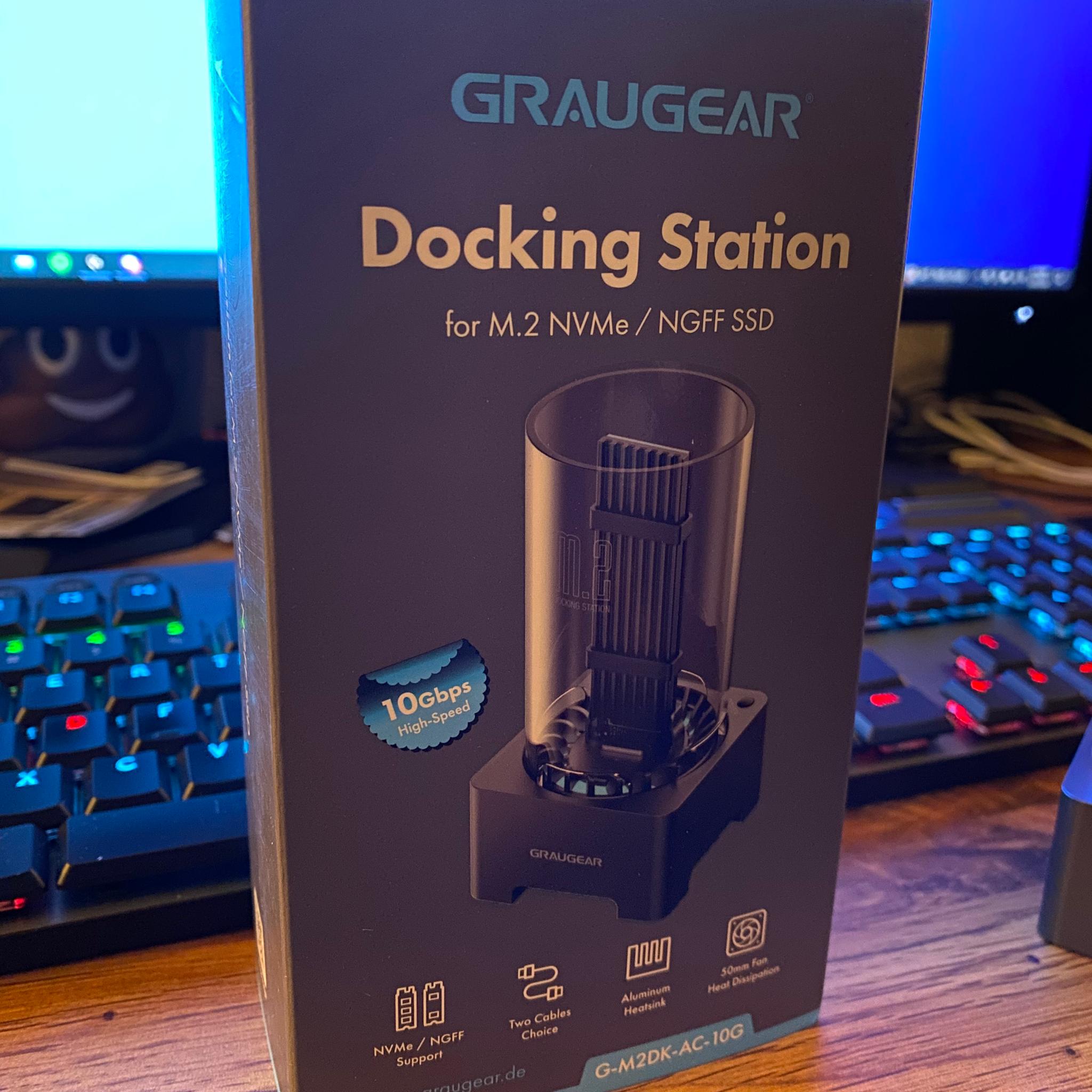 Bundle: Western Digital 3.84TB m.2 NVMe 22110 SSD + 10Gbps Docking Station w/Fan