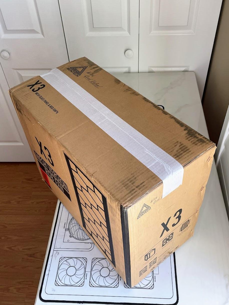 BNIB Montech X3 Mesh Tempered Glass Mid-Tower ATX PC Case - White w/ 6x Preinstalled 120mm RGB Fans