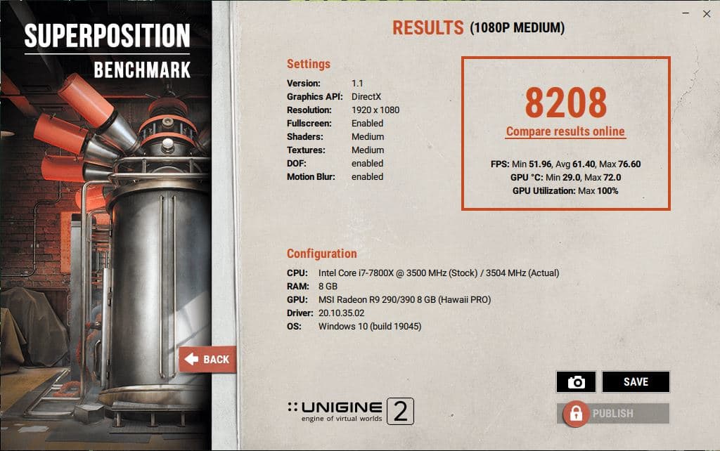 MSI AMD Radeon R9 390 Gaming 8GB GDDR5 PCIe 3.0 x16 Desktop GPU MS-V308 VER: 2.3