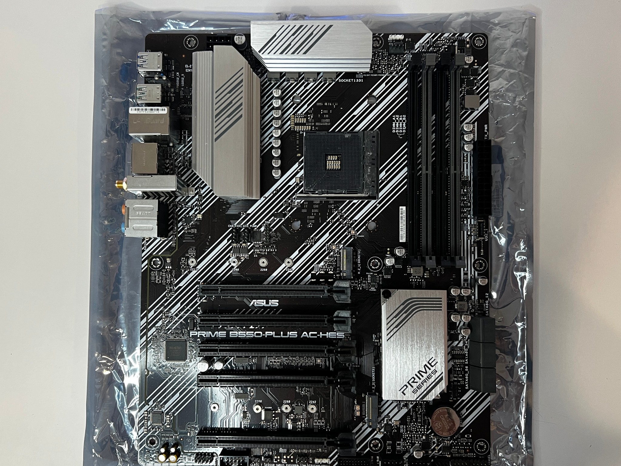 ASUS PRIME B550-PLUS AC-HES AM4 Motherboard (IO Shield Included)
