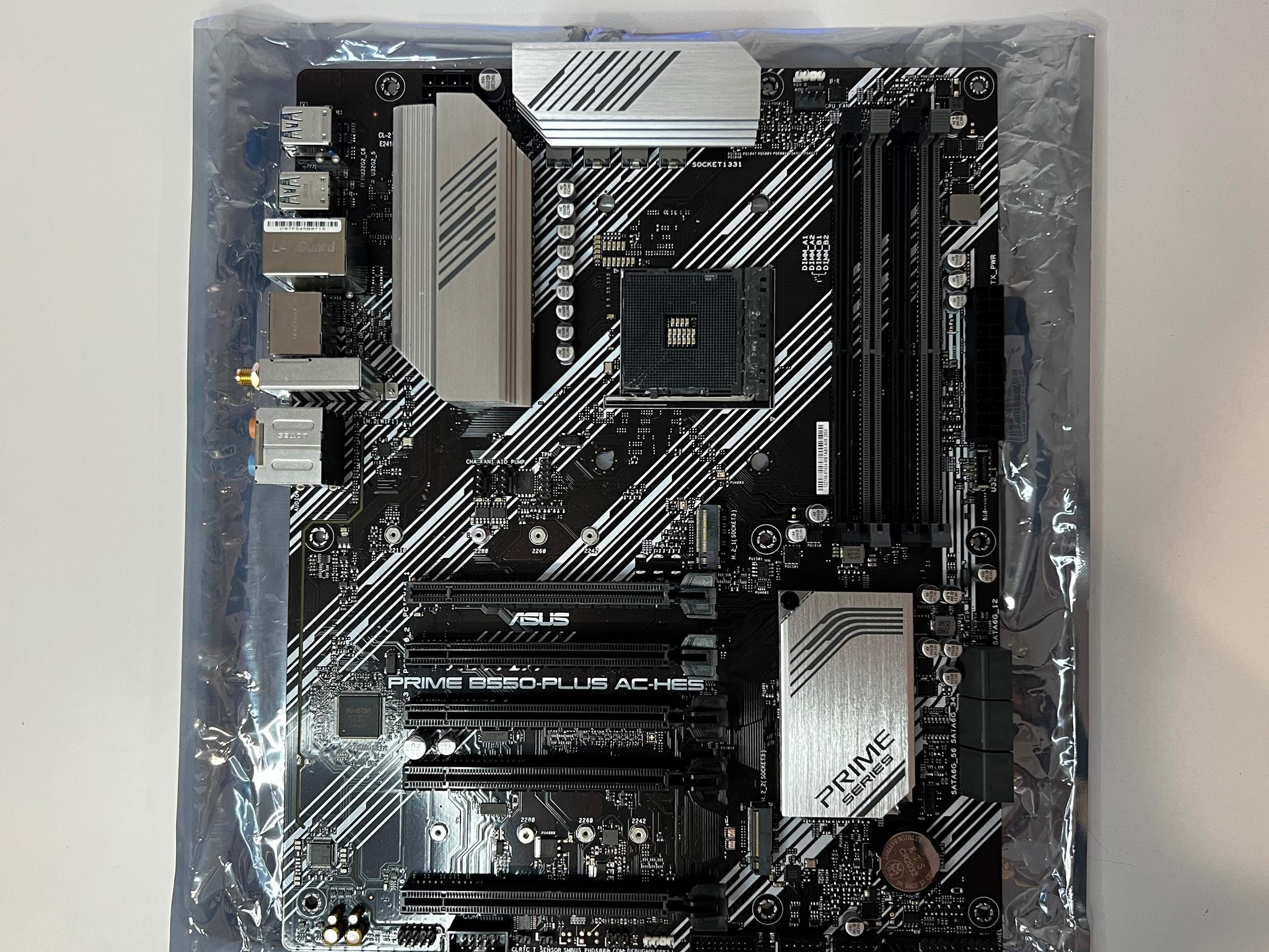 ASUS PRIME B550-PLUS AC-HES AM4 Motherboard (IO Shield Included)