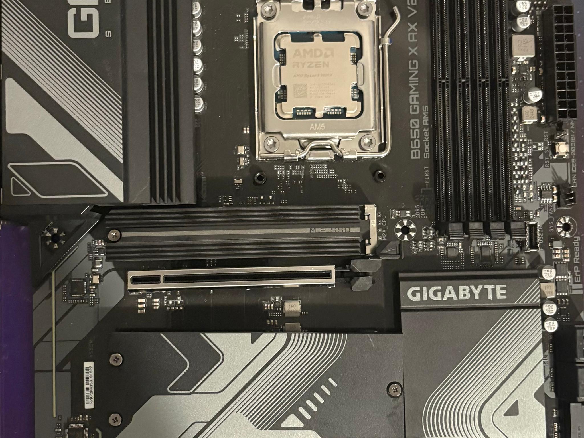 RYZEN 9 9900X WITH GIGABYTE B650 GAMING AX V2 MOTHERBOARD