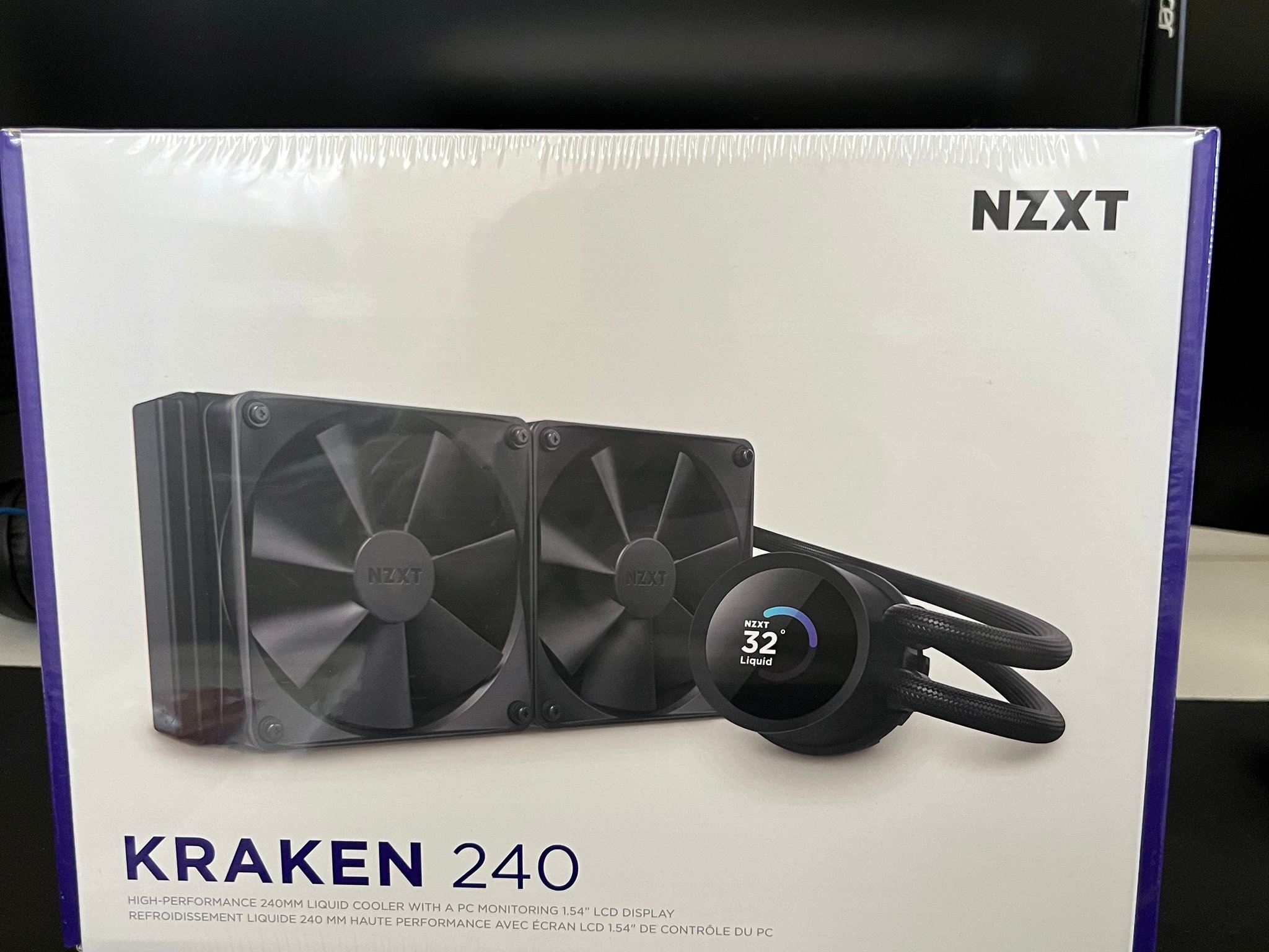 NZXT Kraken 240 2x120mm AiO Liquid CPU Cooler - Matte Black