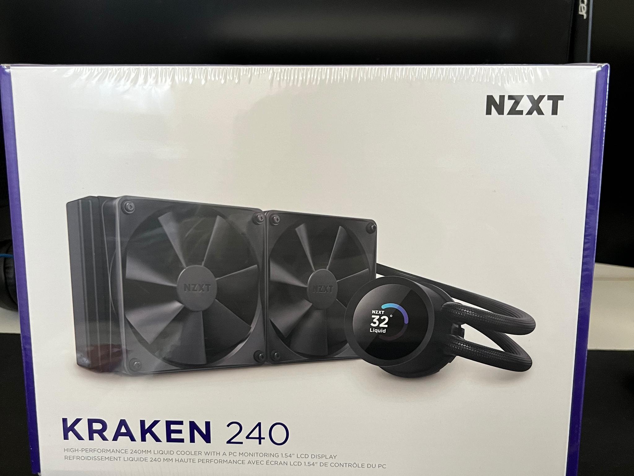 NZXT Kraken 240 2x120mm AiO Liquid CPU Cooler - Matte Black