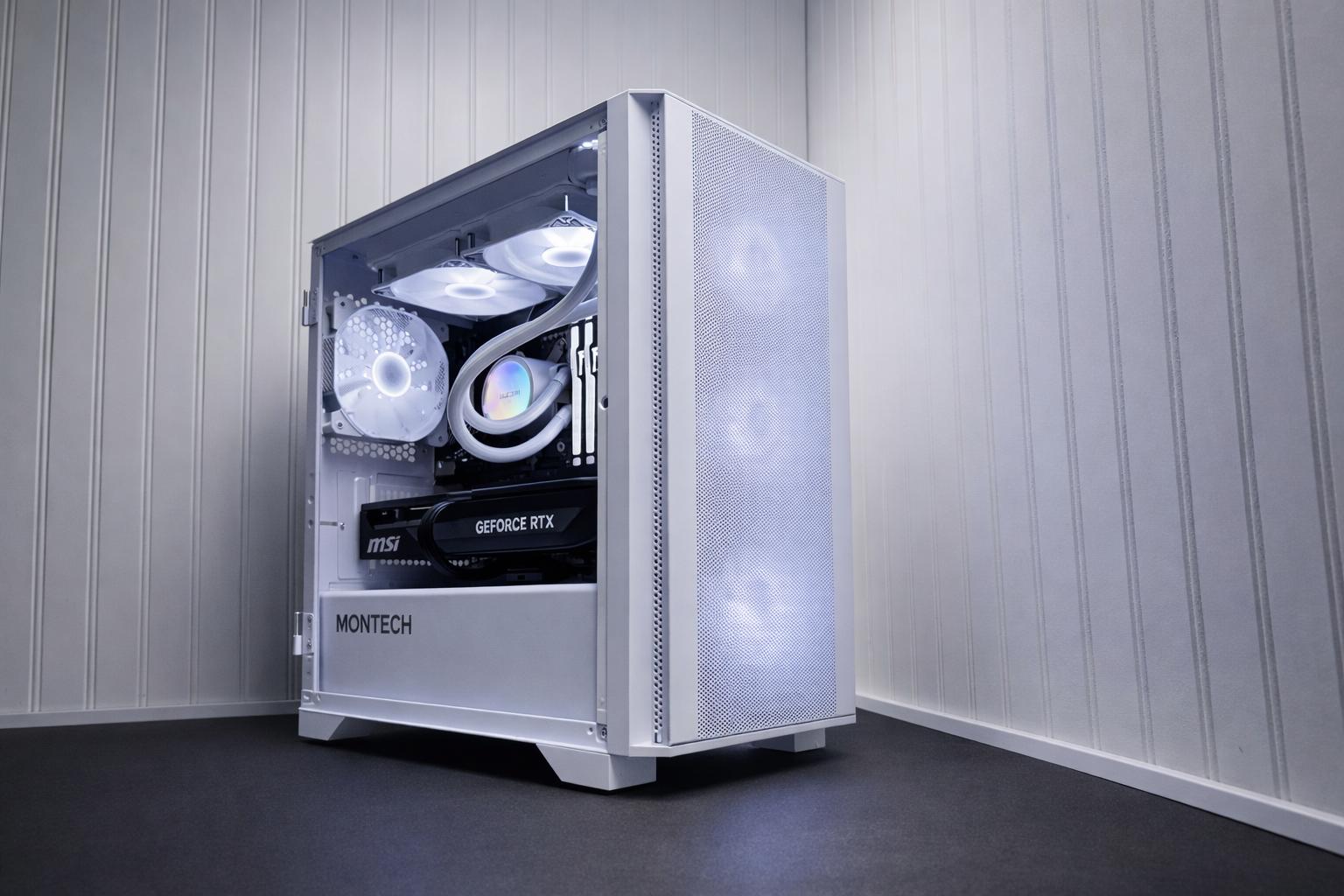 ARCTIC AIR | RTX 5070 12GB | Ryzen 7 7700 | 16GB DDR5 6000 | 1TB NVMe |  White & Black Gaming PC