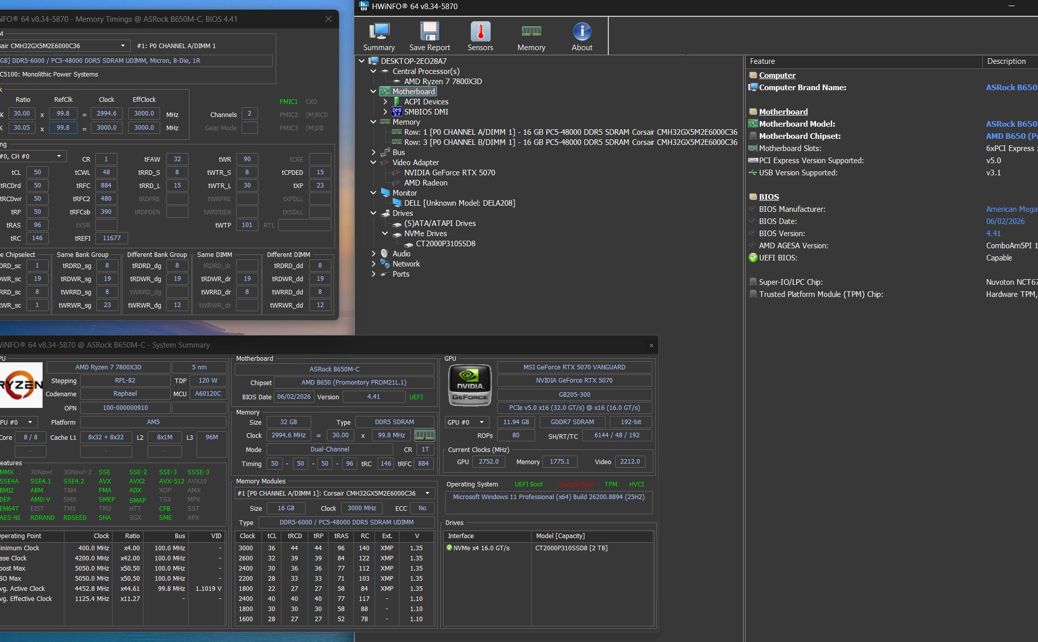 "Panda 1440P" | 7800X3D | 32GB DDR5 | 2TB | MSI 5070 Vanguard|