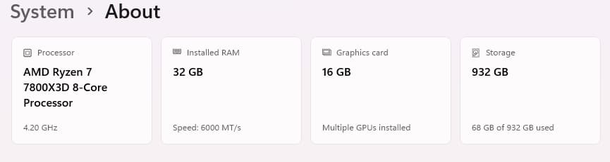 AMD Ryzen 7 7800X3D GeForce RTX 5070 Ti 32GB DDR5 RAM 1TB Gen5 NVMe SSD NZXT 850W Gold Gaming PC