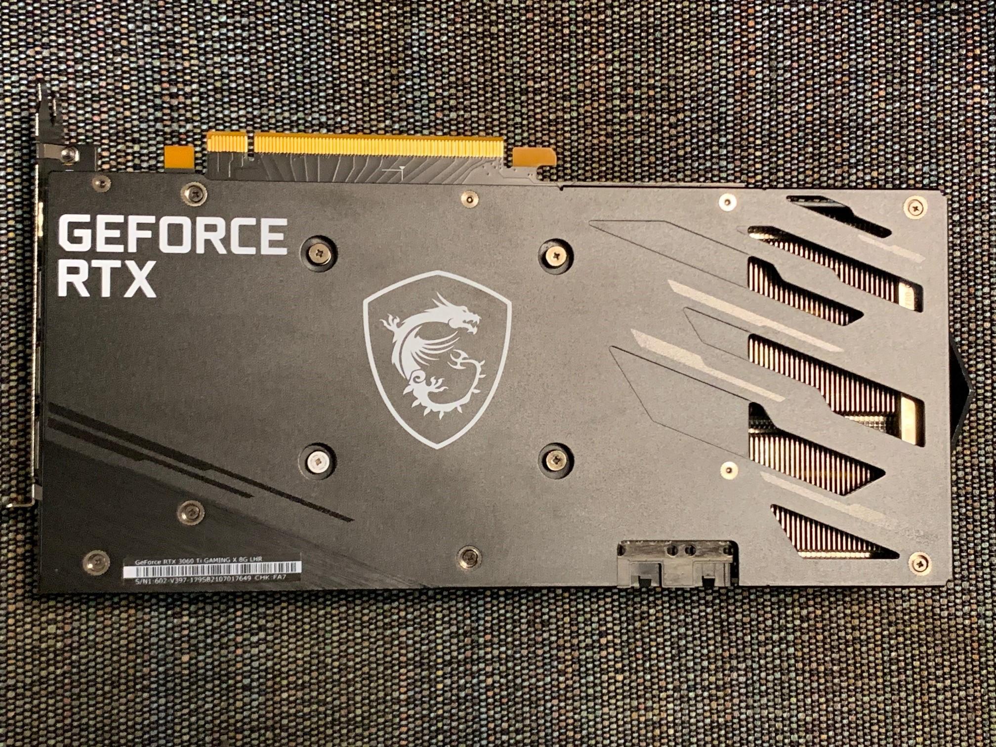 MSI ‎GeForce RTX 3060 Ti GAMING X 8G LHR GDRR6 Graphics Card, Used.