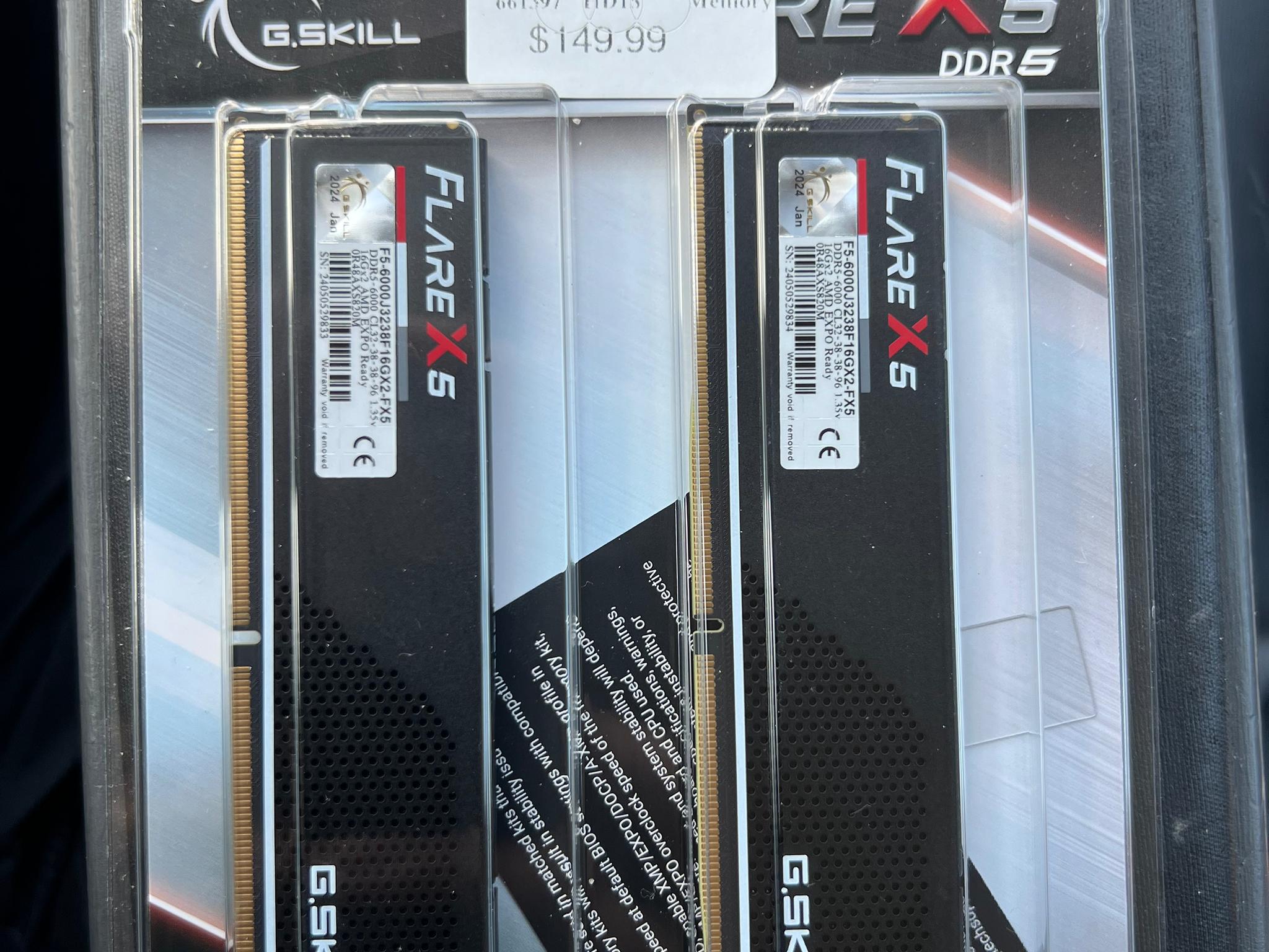 G Skill Flare X5 DDR5 6000MHz 32GB (2x16)