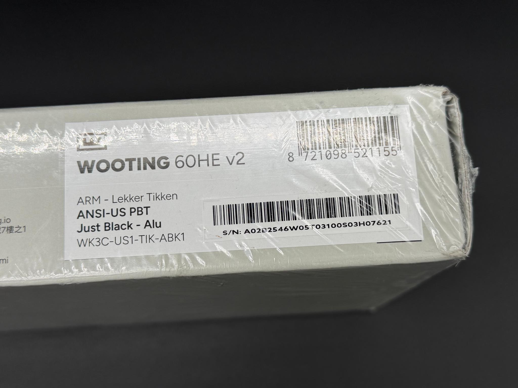 Wooting 60HE v2 – ANSI US Layout, Aluminum Case, Just Black – Sealed Retail