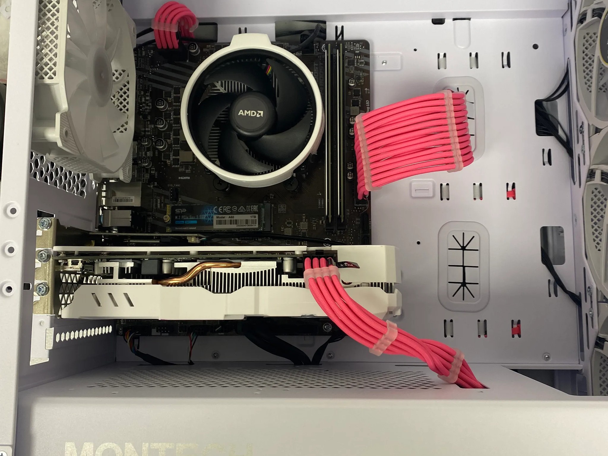Pink & White Powerhouse | Ryzen 5|16 GB |1TB NVME + 1 TB HD|RX 580