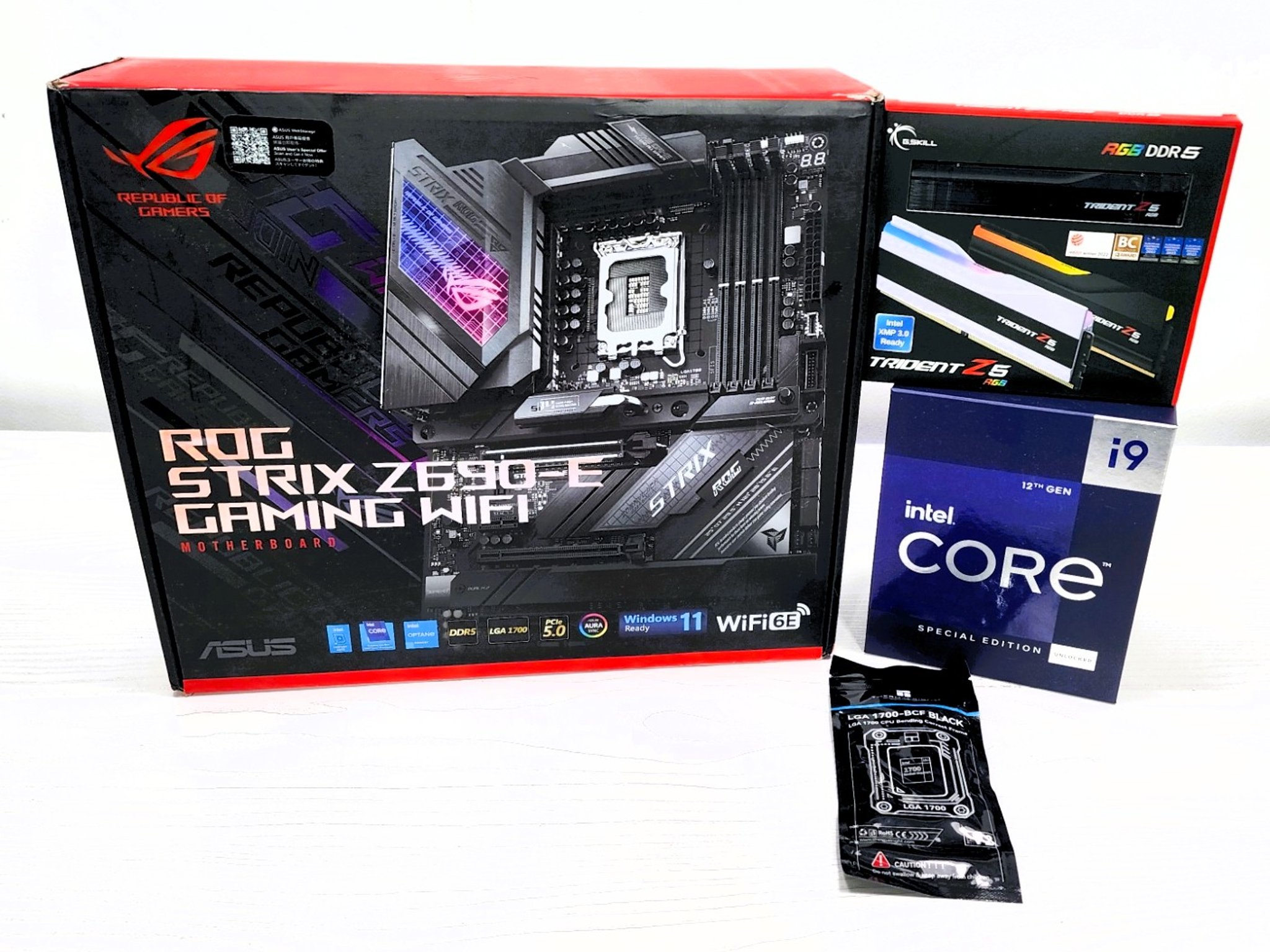 "ROG" MB/CPU/RAM Bundle - Strix Z690-E, Intel 12900KS w/ Contact Frame & 32GB G.Skill DDR5