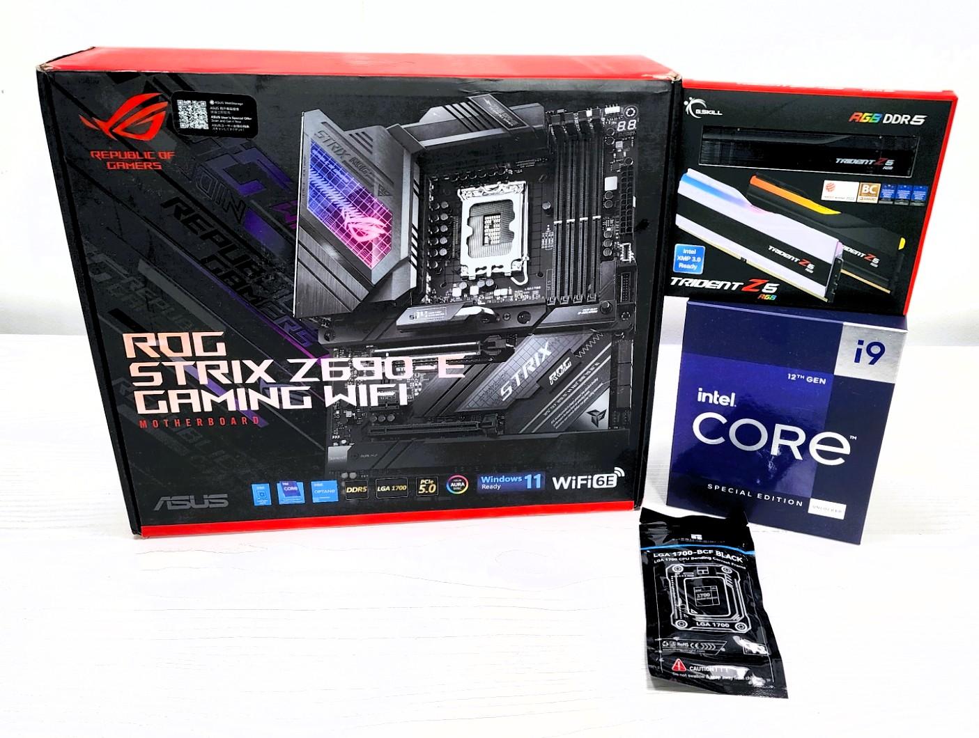 "ROG" MB/CPU/RAM Bundle - Strix Z690-E, Intel 12900KS w/ Contact Frame & 32GB G.Skill DDR5
