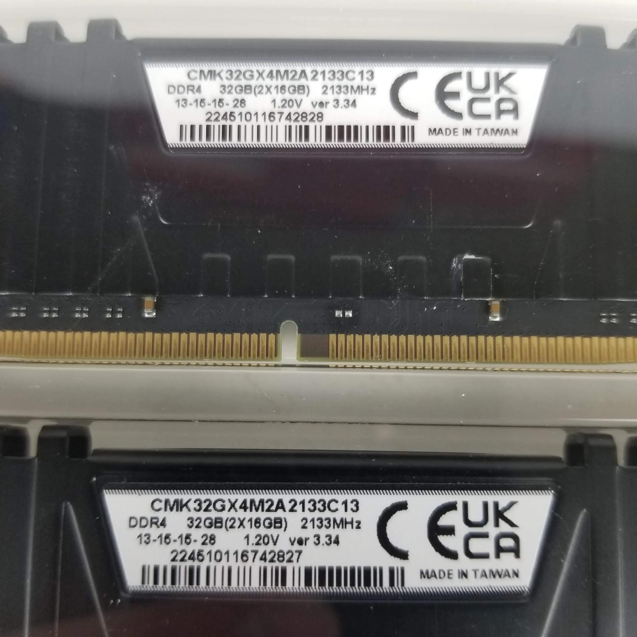 Corsair Vengence DDR4 2x16gb 32gb memory 2133mhz