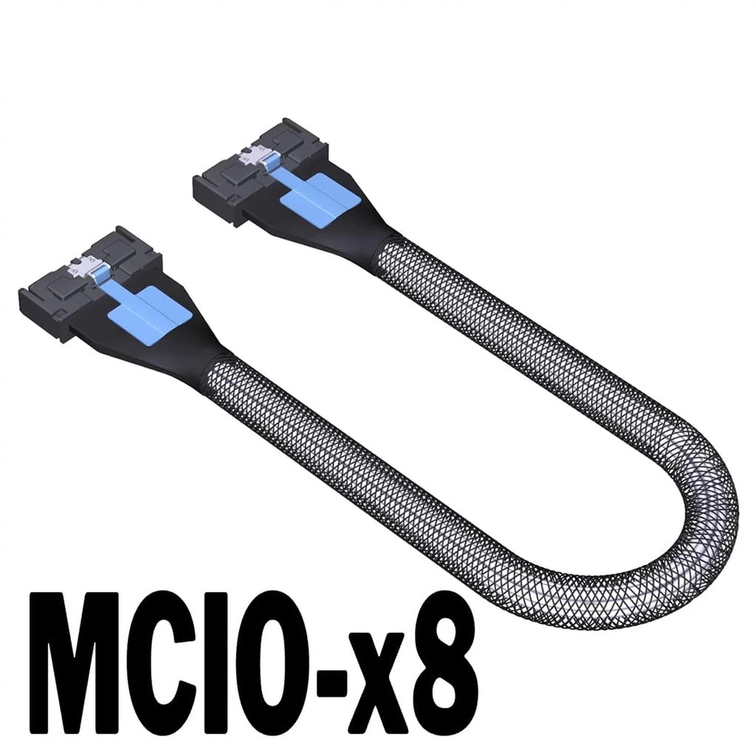 JMT PCIe 4.0 X16 To X8/X8 MCIO Bifurcation Adapter Card (50cm)