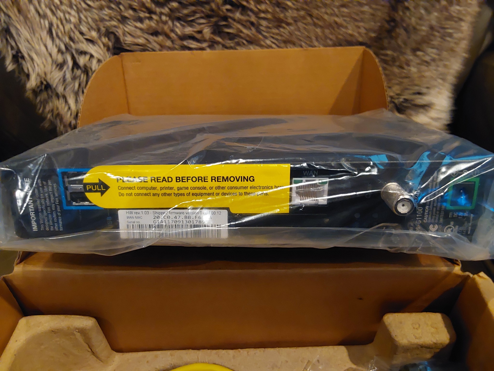 Verizon/Frontier FiOS G1100 Quantum Gateway AC1750 Wireless Dual Band Router-Modem