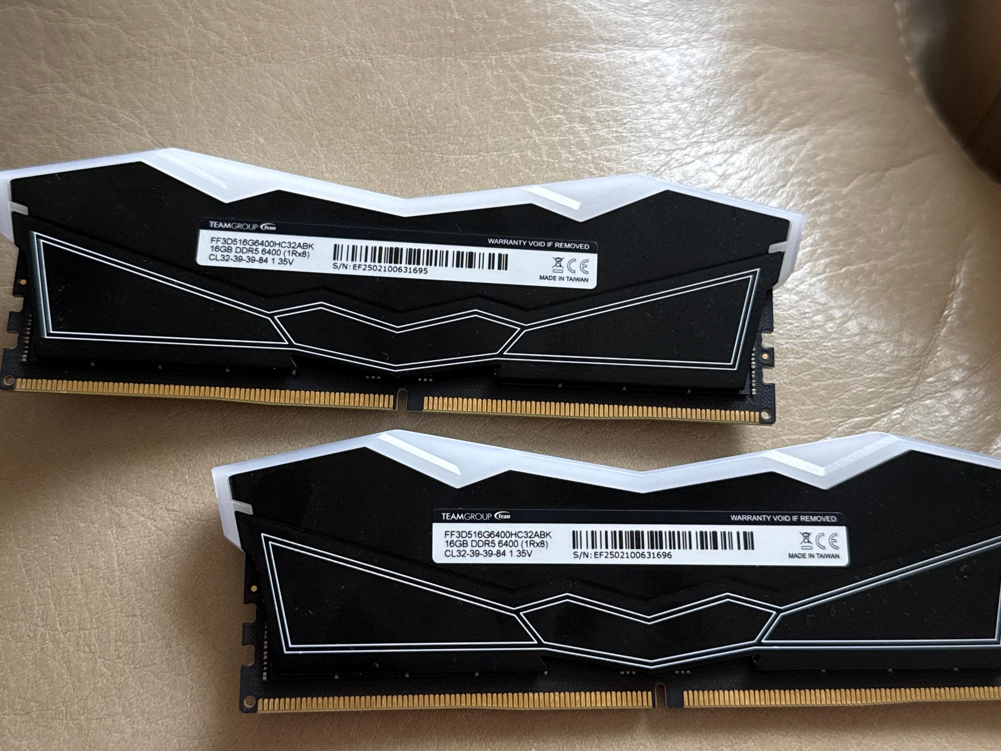 32GB delta DDR5 RAM 6400MTs