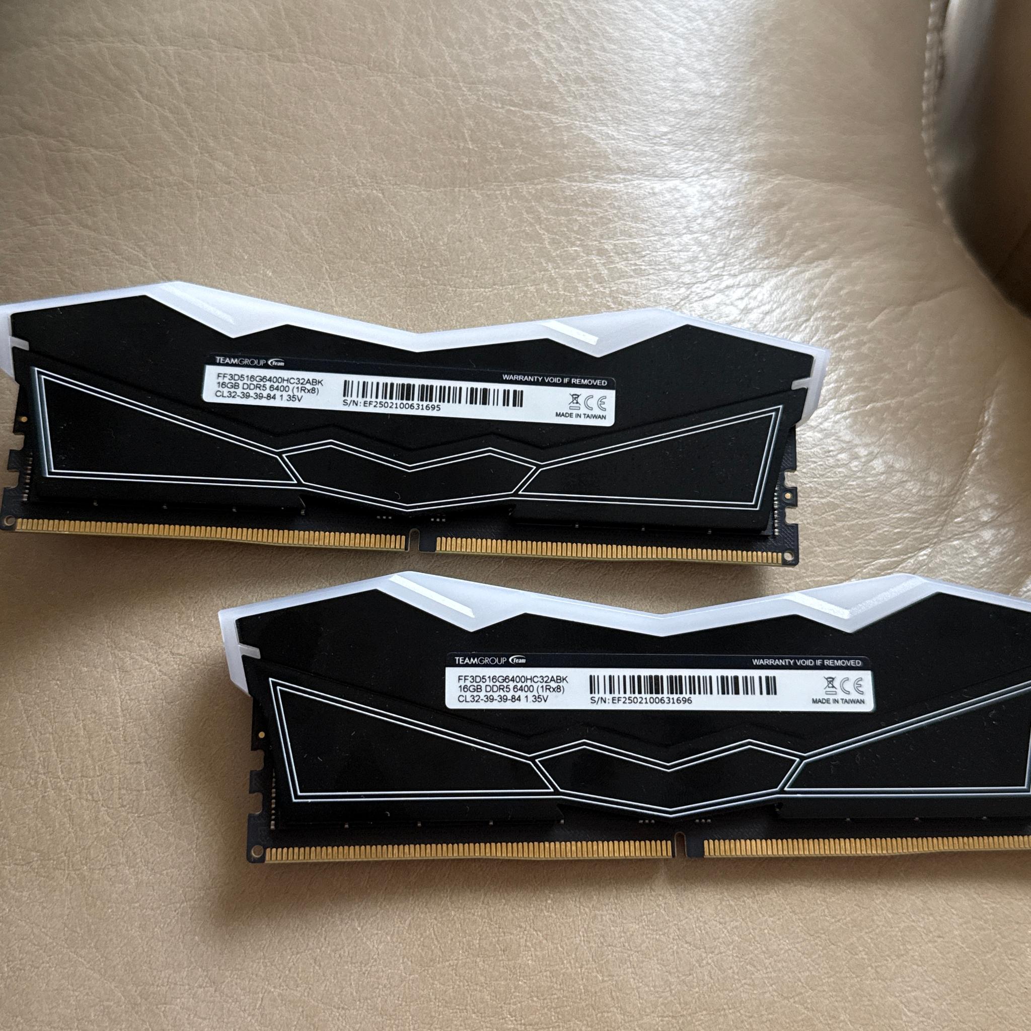 32GB delta DDR5 RAM 6400MTs