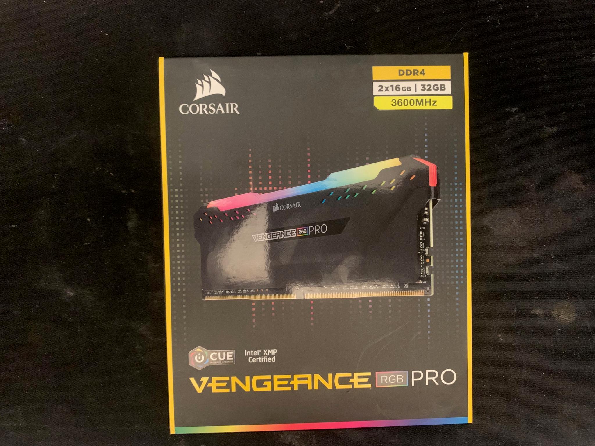 CORSAIR - VENGEANCE RGB PRO 32GB (2x16GB) DDR4 3600MHz C18 UDIMM Desktop Memory - Black