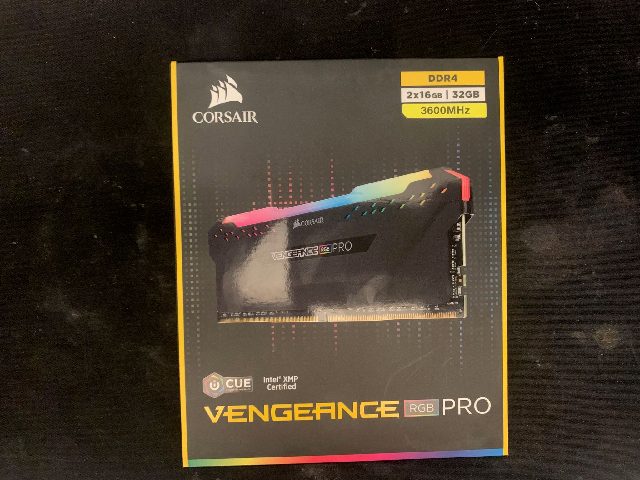CORSAIR - VENGEANCE RGB PRO 32GB (2x16GB) DDR4 3600MHz C18 UDIMM Desktop Memory - Black