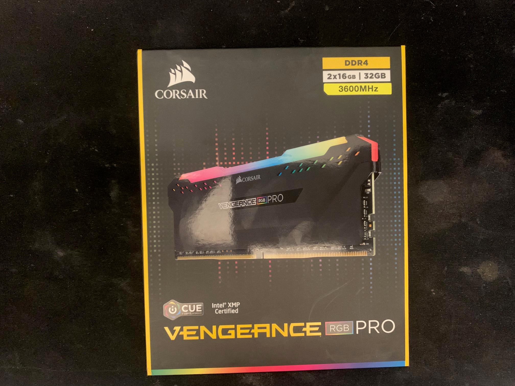 CORSAIR - VENGEANCE RGB PRO 32GB (2x16GB) DDR4 3600MHz C18 UDIMM Desktop Memory - Black
