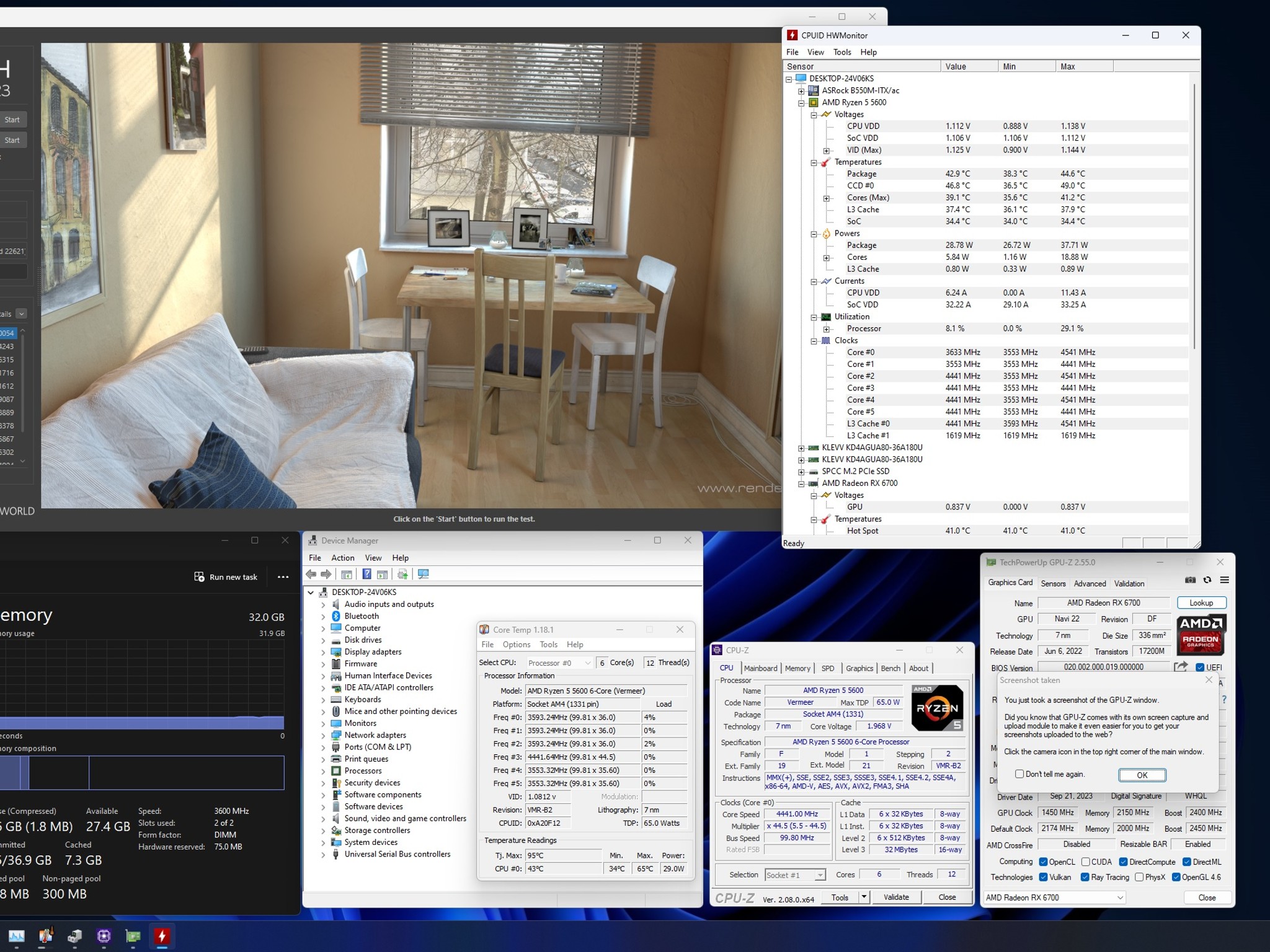 No RGB 5600 + 6700 10GB mini itx NR200