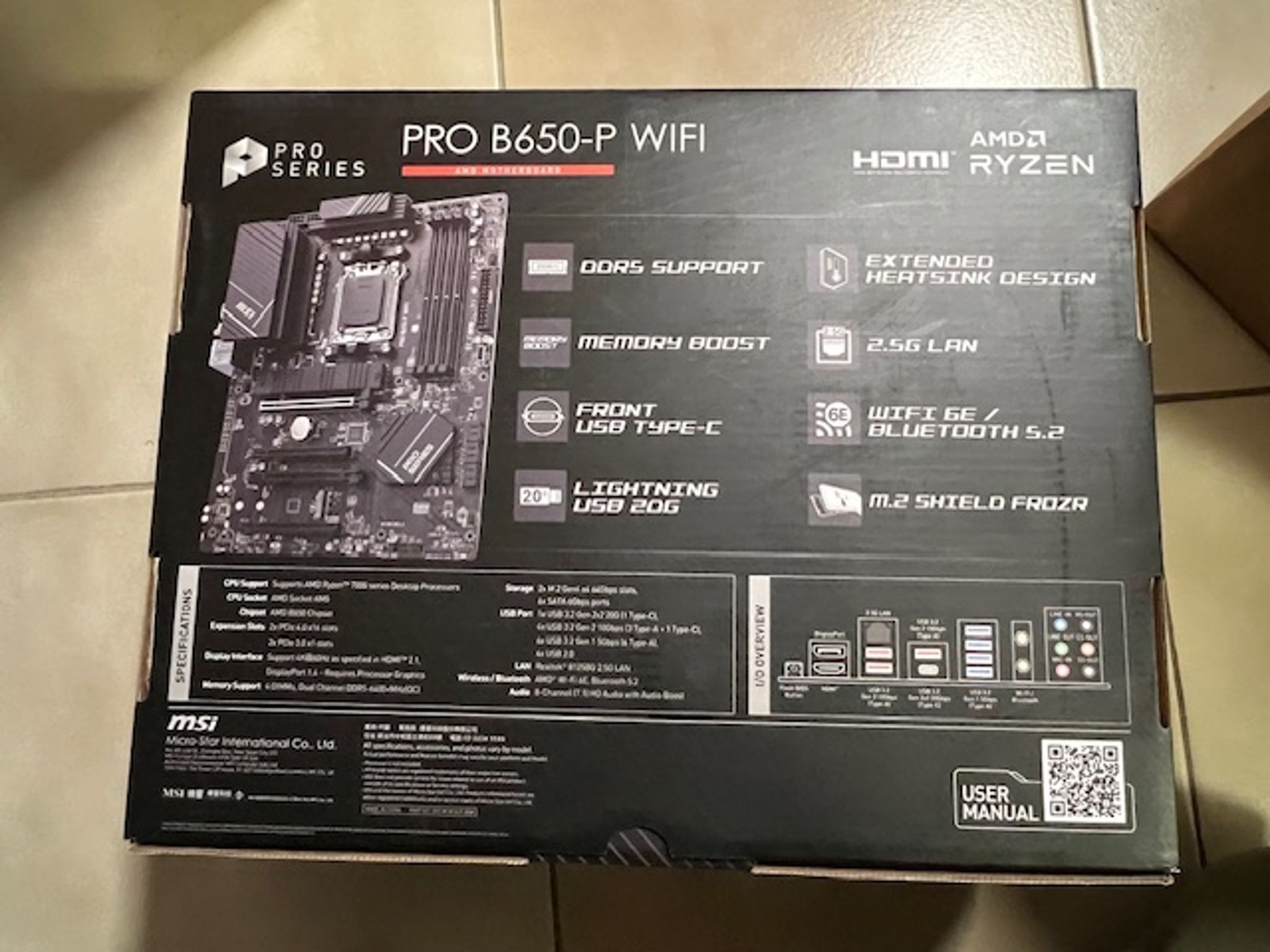 Brand New MSI B650-P PRO WiFi DDR5 AMD AM5 ATX Motherboard